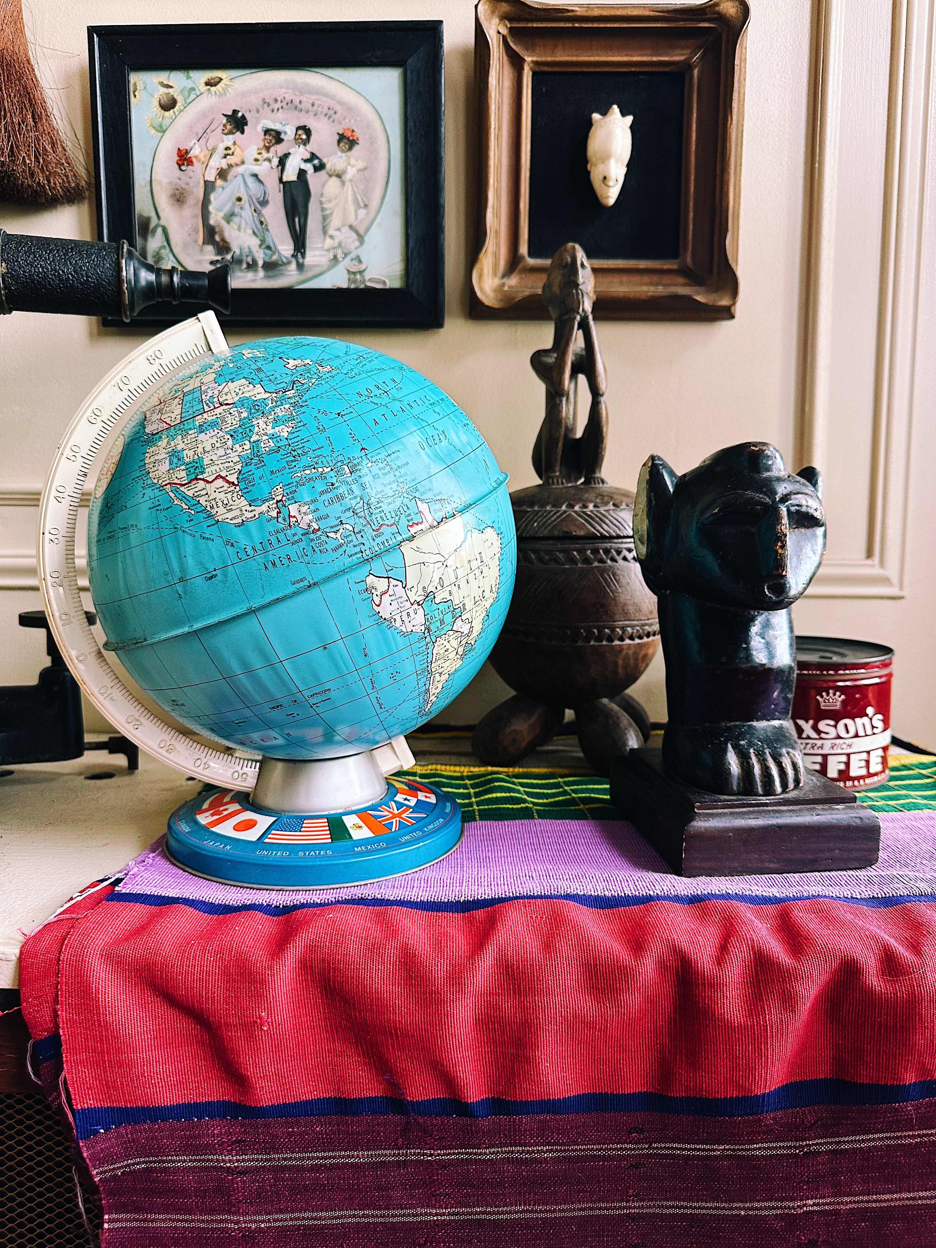Vintage Metal World Globe (1960’s)