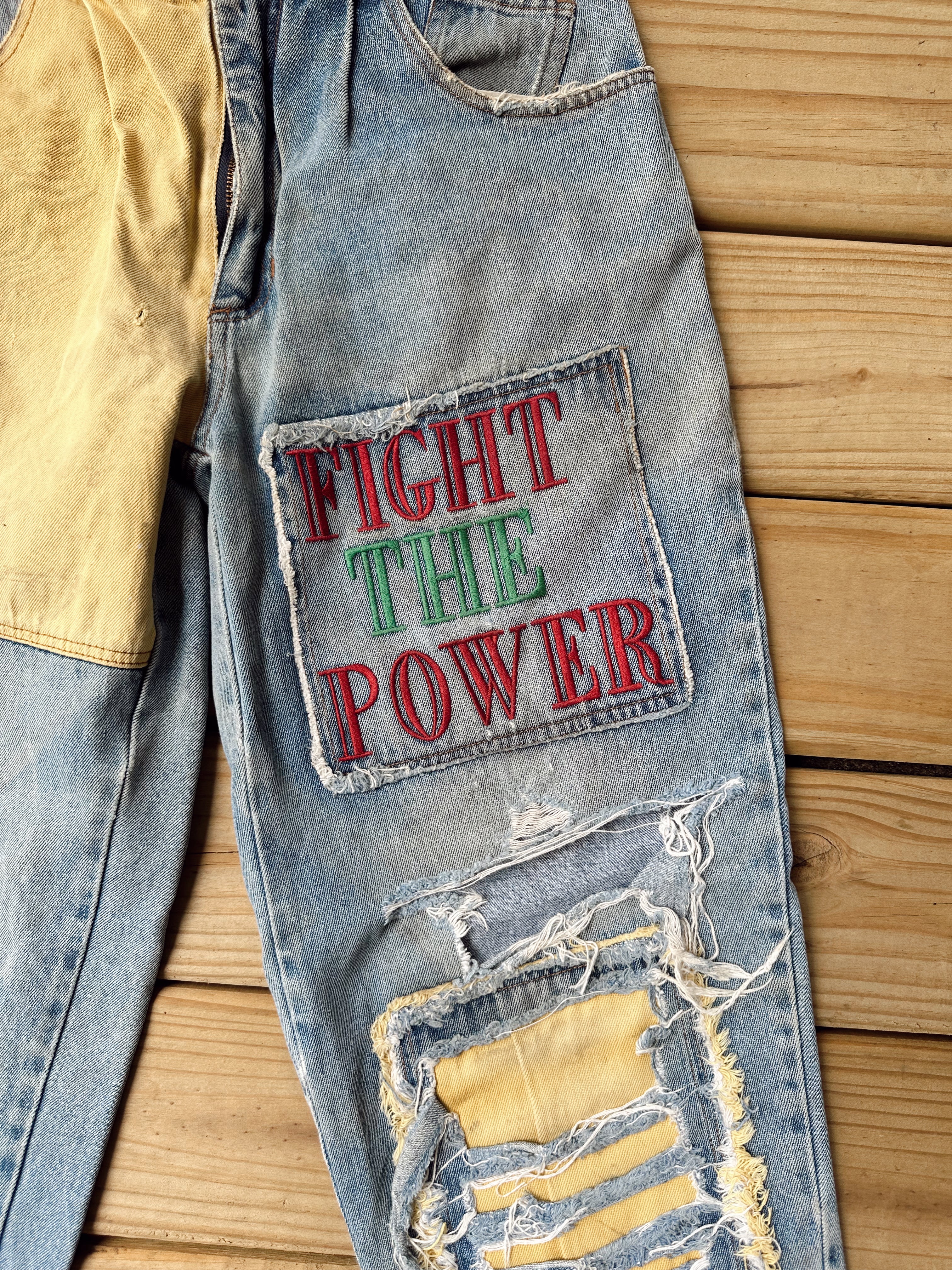 Vintage “Fight The Power” themed jeans (1990’s)