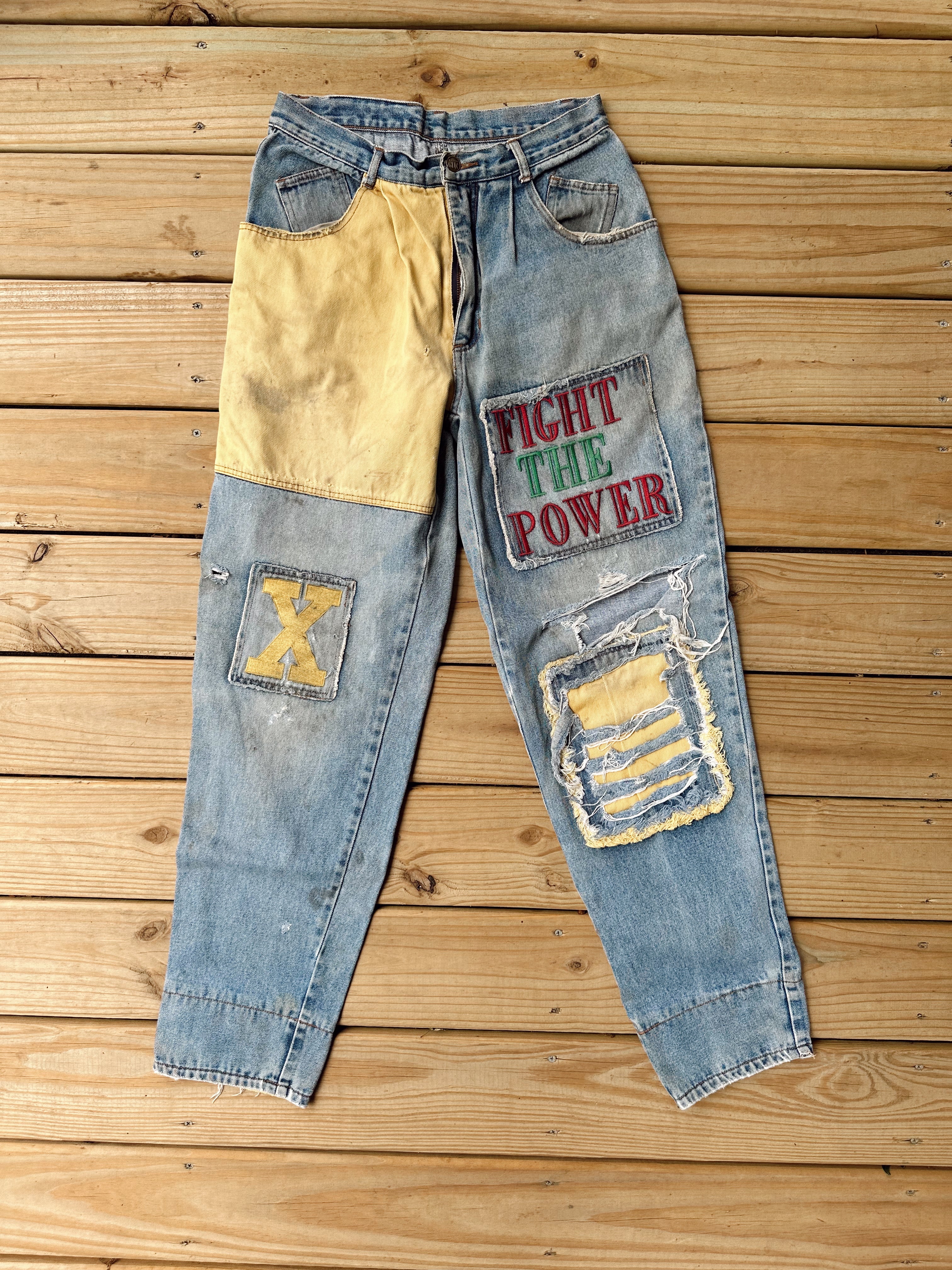 Vintage “Fight The Power” themed jeans (1990’s)