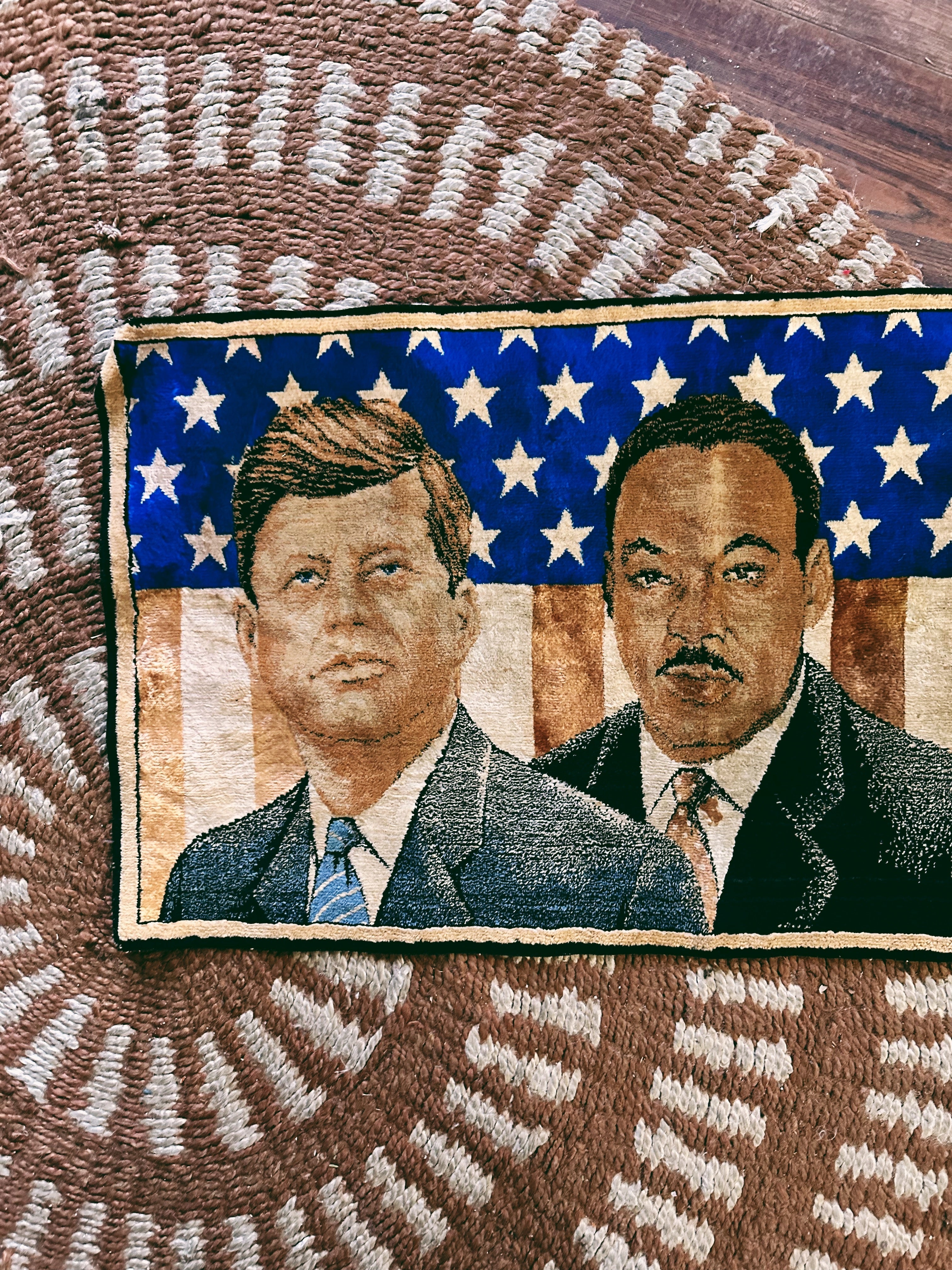 Vintage Woven Memorial Tapestry (1970&