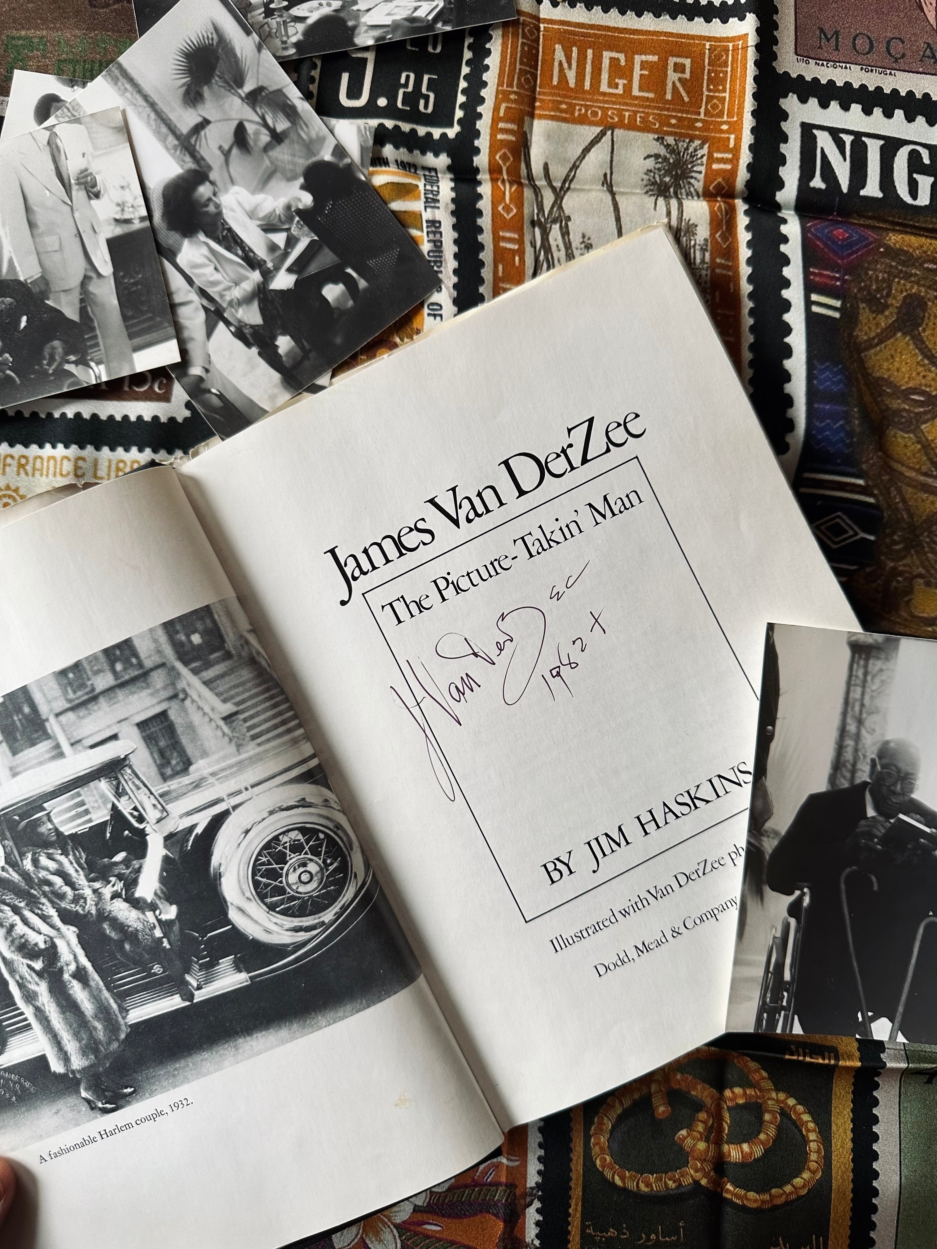 Vintage SIGNED “James Van Der Zee: The Picture-Takin’ Man” & Photos