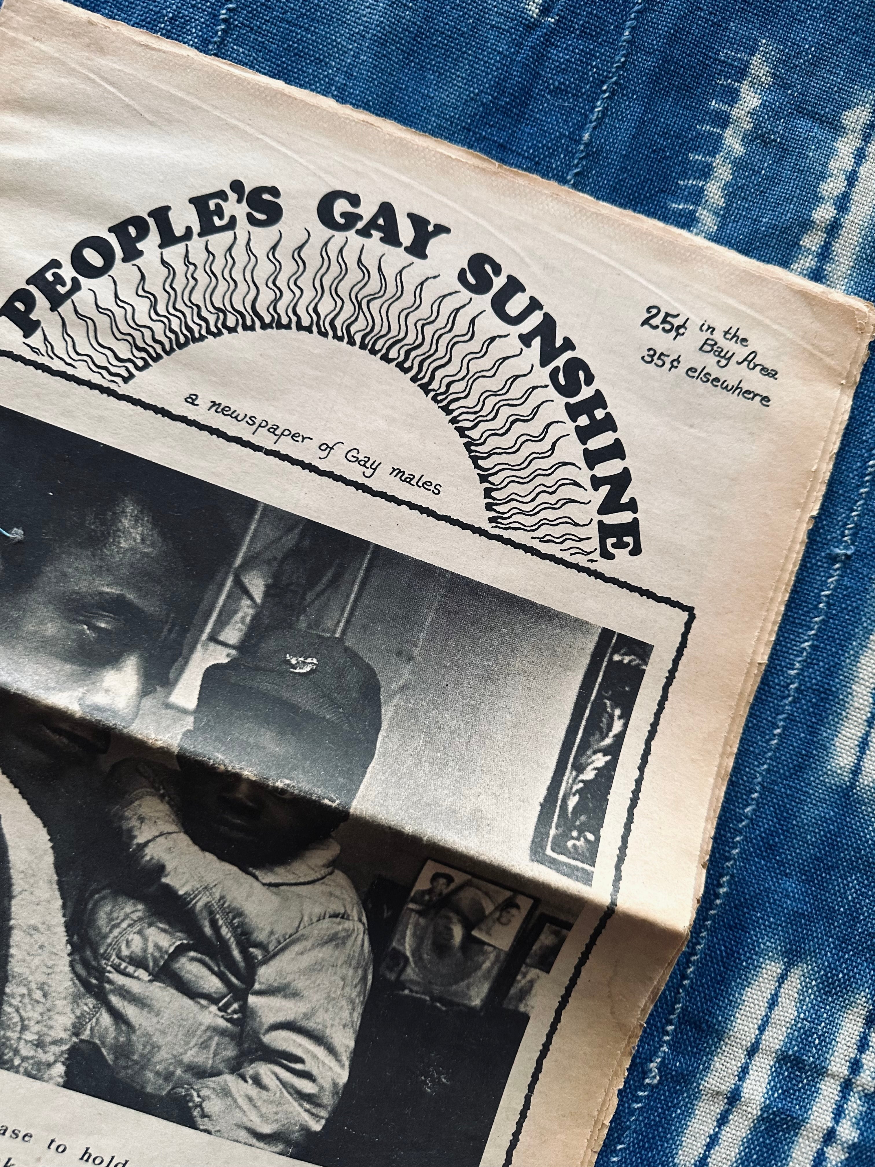 Vintage People’s Gay Sunshine Newspaper // James Baldwin Cover