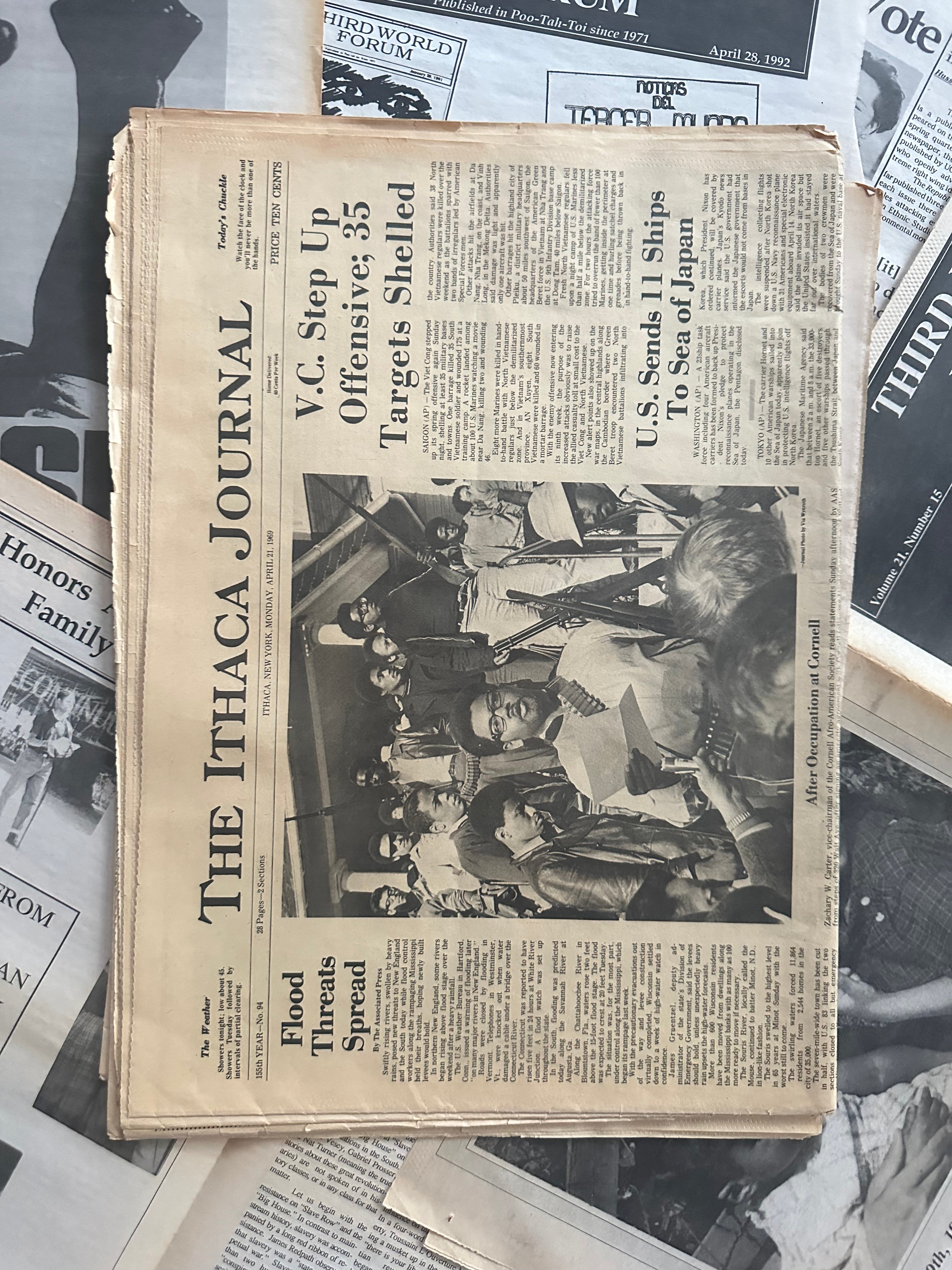 Vintage Cornell University Black Student Protest Newspapers (Please Select)