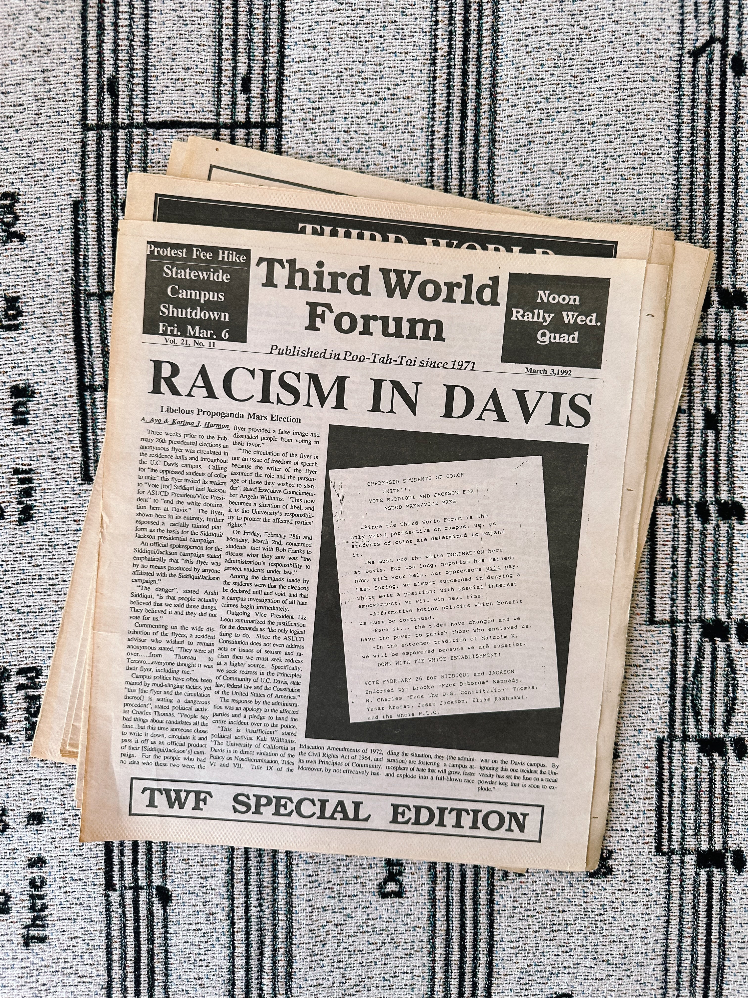 Vintage Third World Forum Newspapers //1990’s Issues (Please Select)