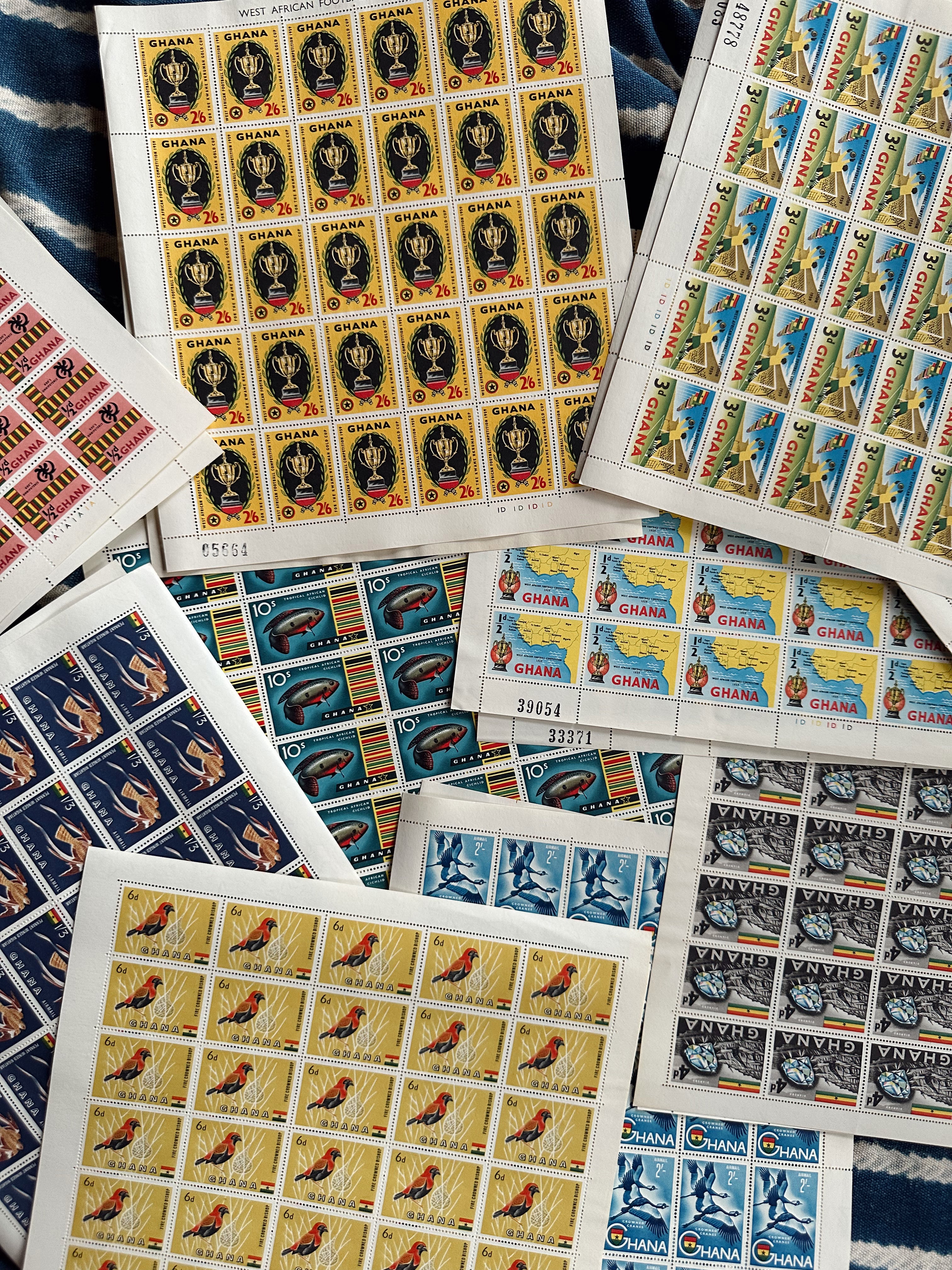 Vintage African Postal Stamp Sheets // Please Select