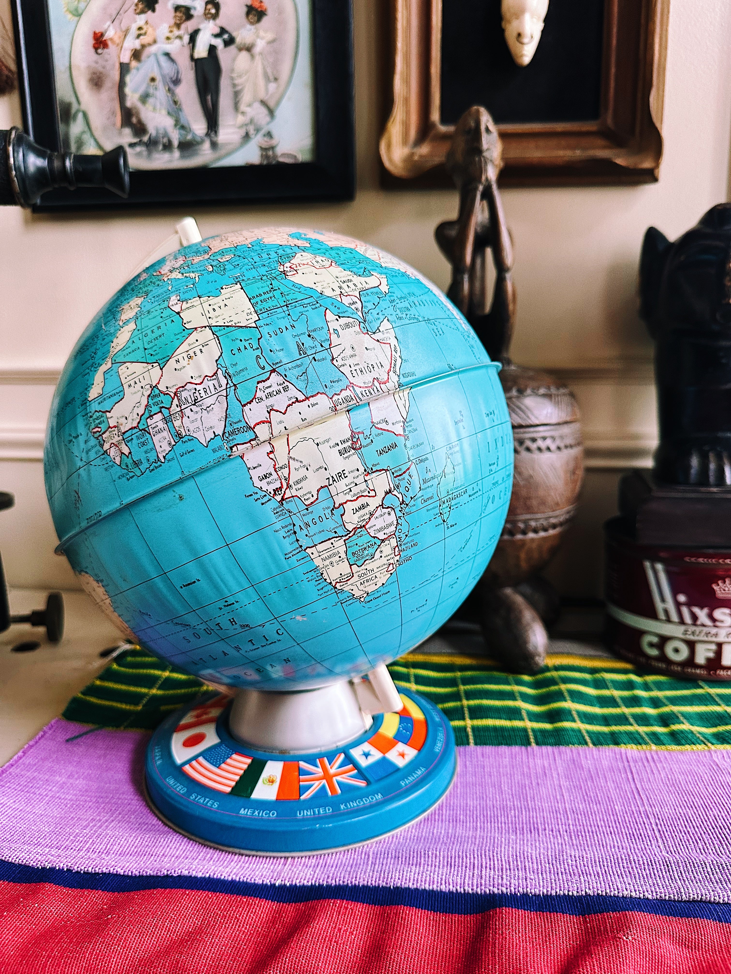 Vintage Metal World Globe (1960’s)