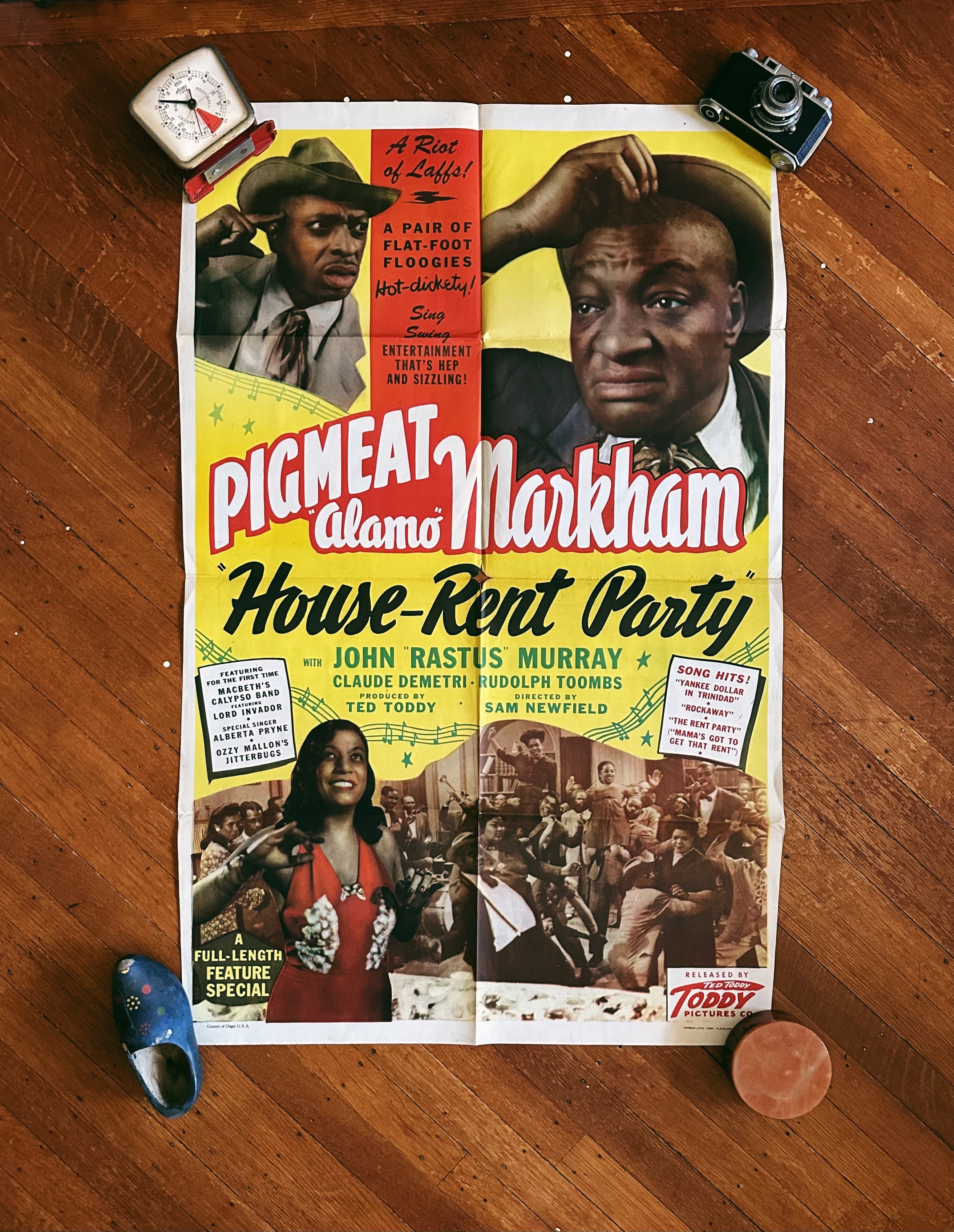 Vintage “House Rent Party” Pigmeat Markham Film Poster (1950’s)