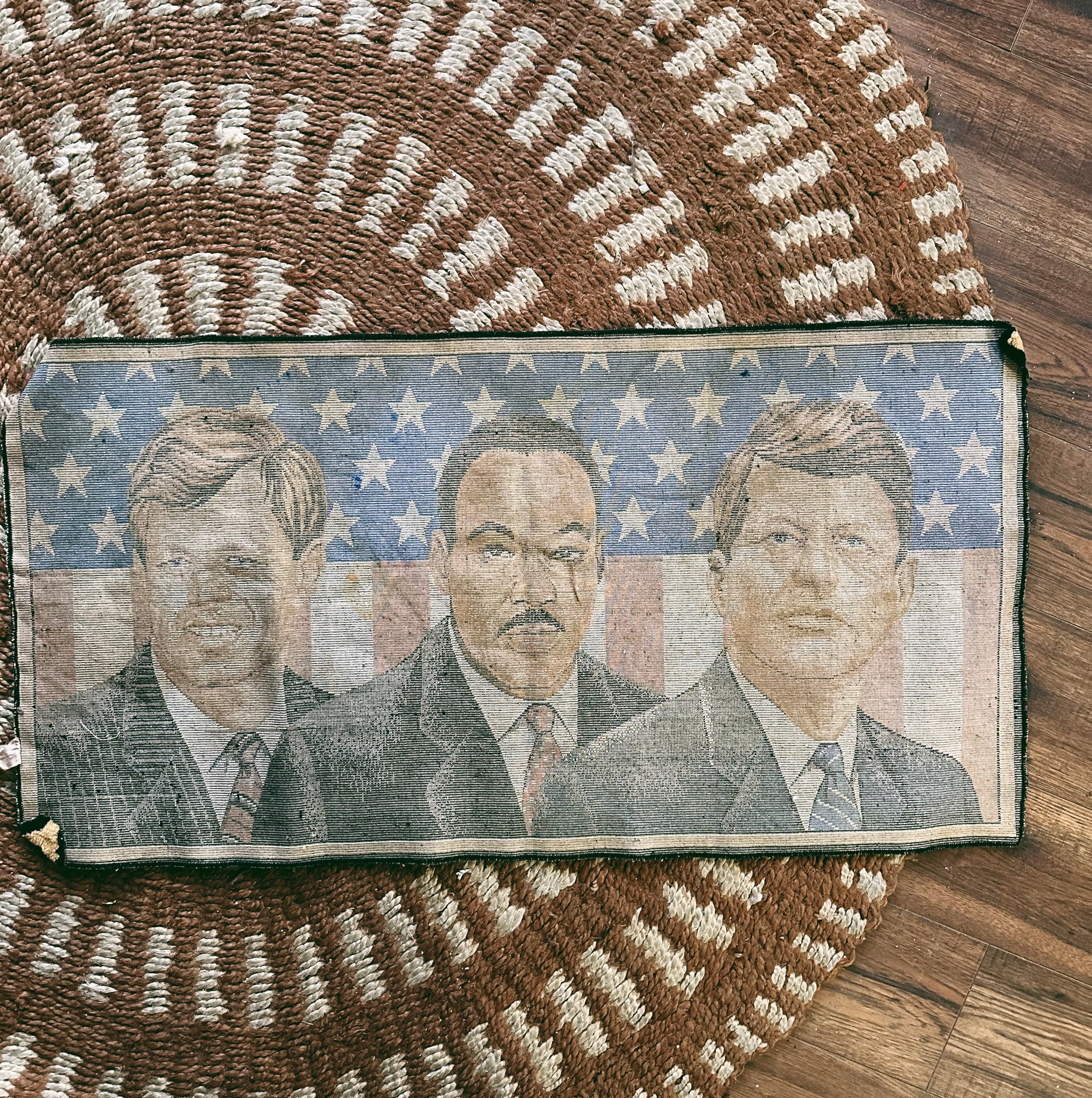 Vintage Woven Memorial Tapestry (1970&