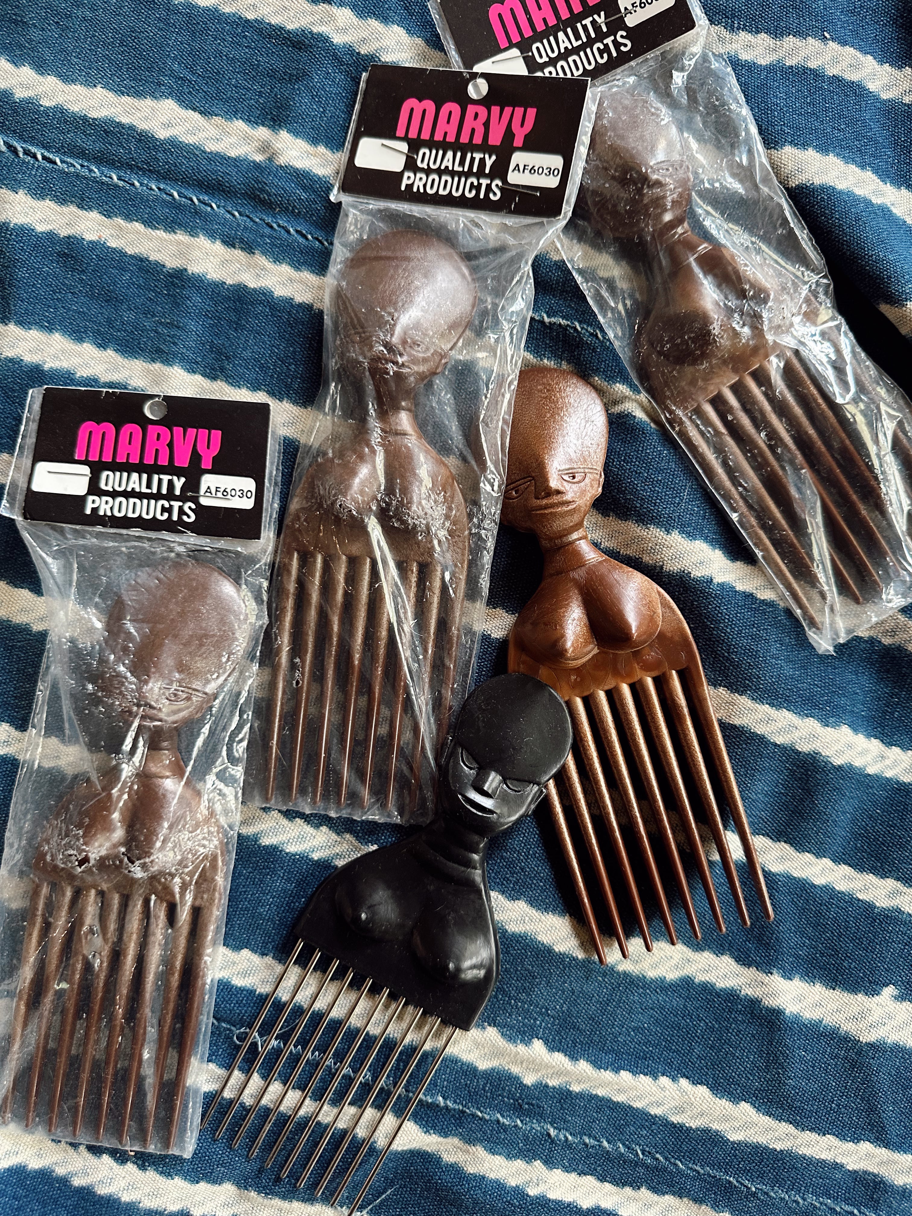 Vintage Wooden Hair Comb/Pick New Old Stock (Copy)