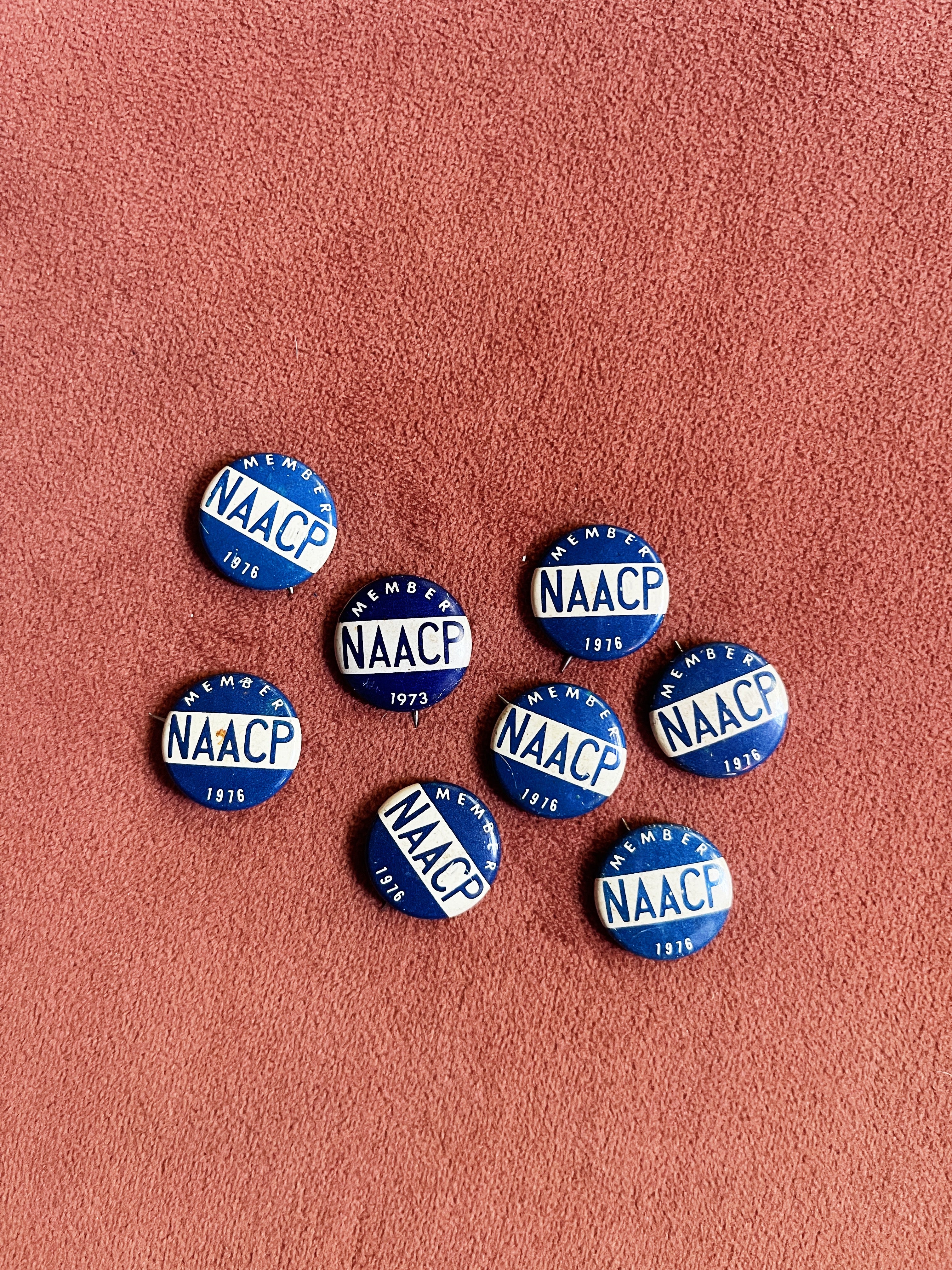 Vintage NAACP Membership Pins (1973 & 1976)