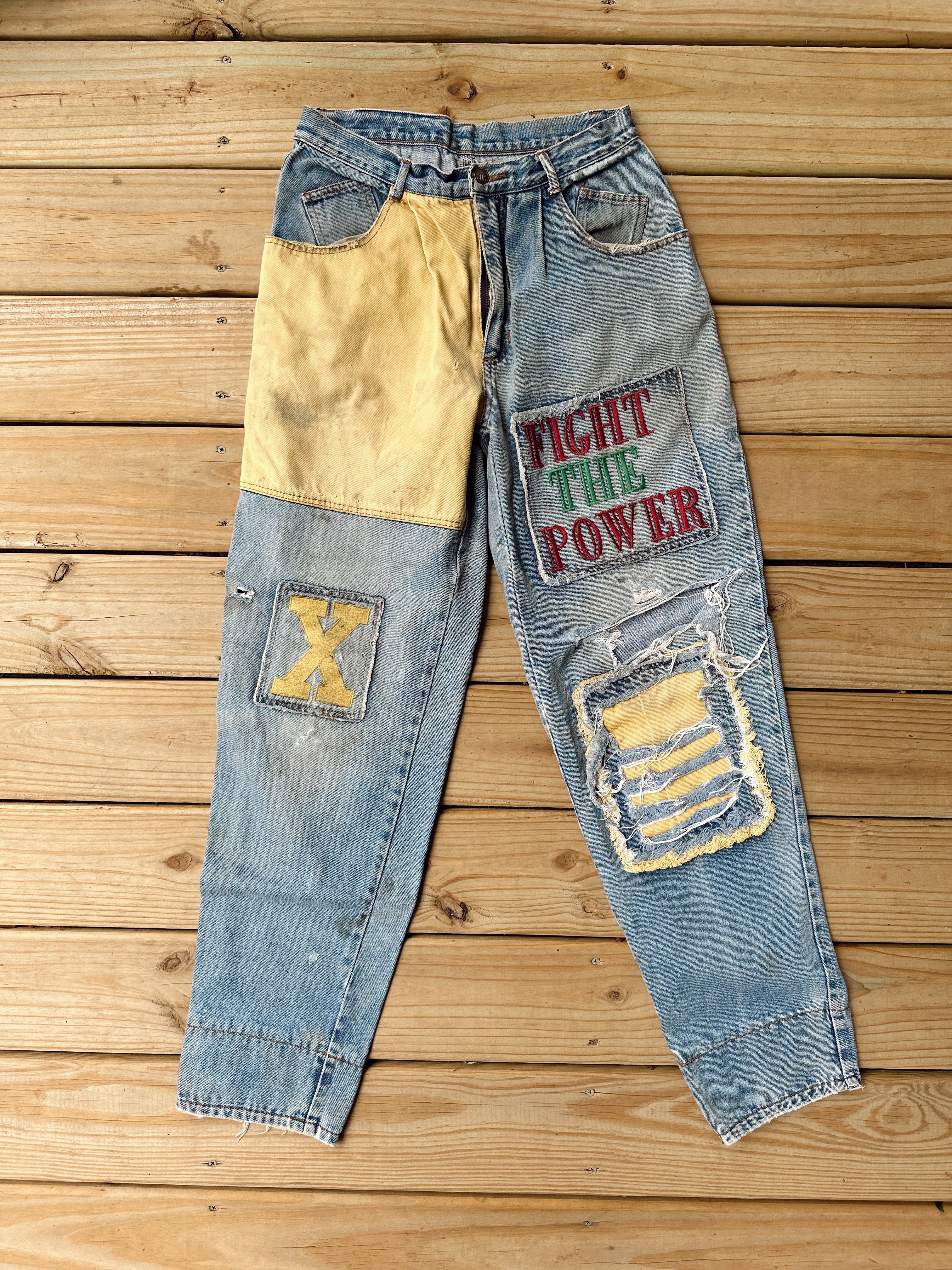 Vintage “Fight The Power” themed jeans (1990’s)