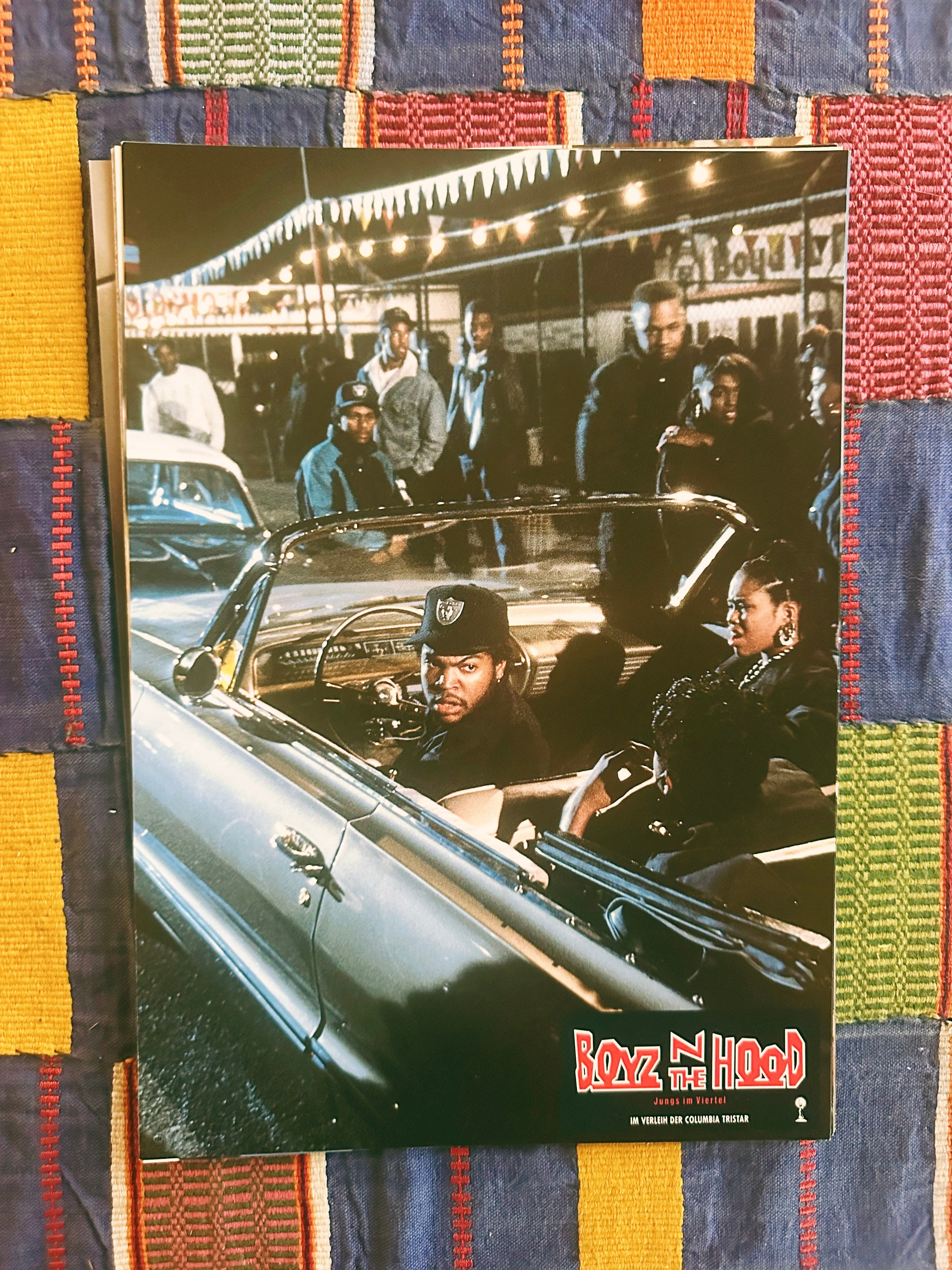 Vintage “Boyz In The Hood" Promotional Lobby Card Posters (Spanish, 1991)