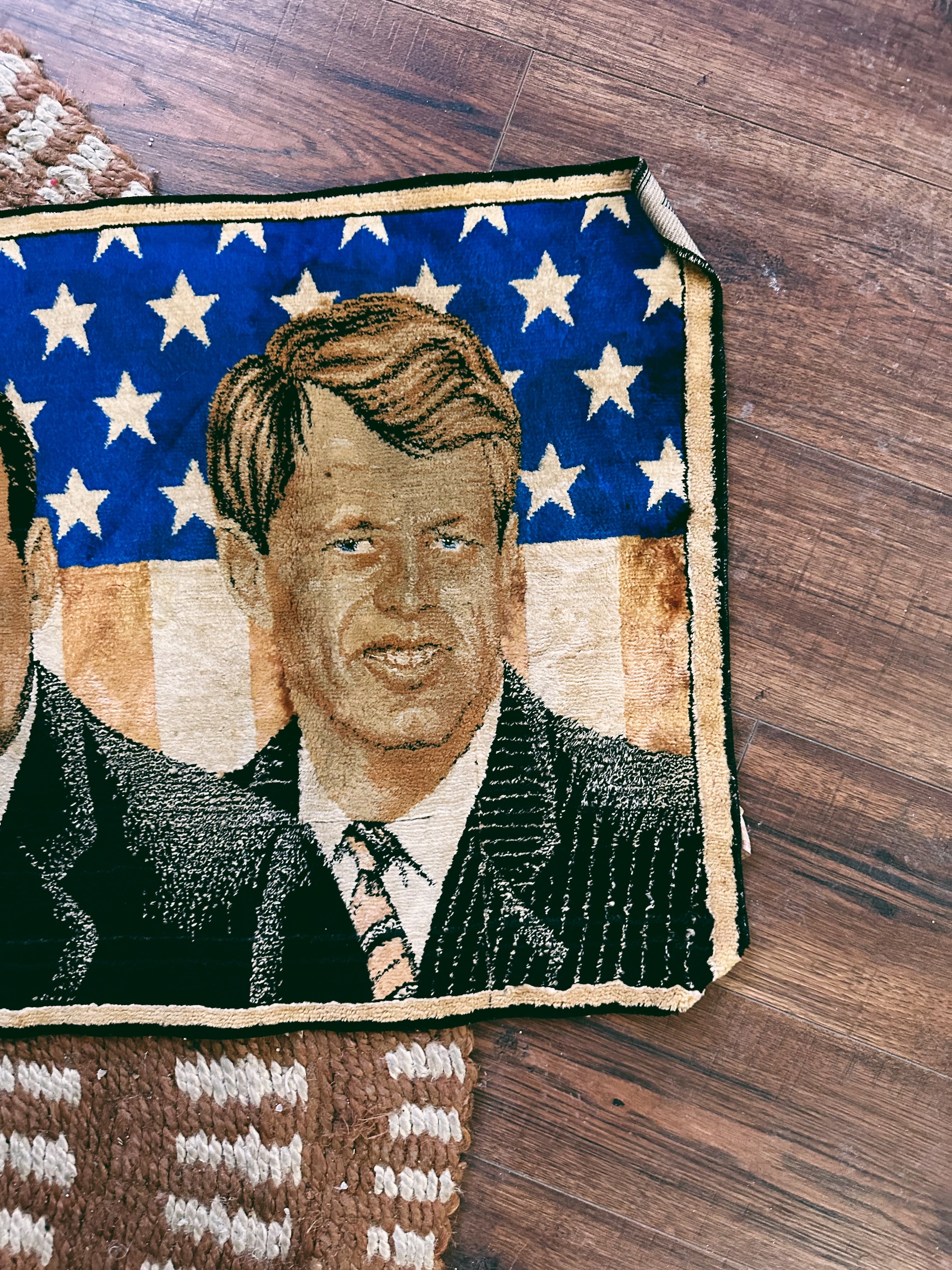 Vintage Woven Memorial Tapestry (1970&