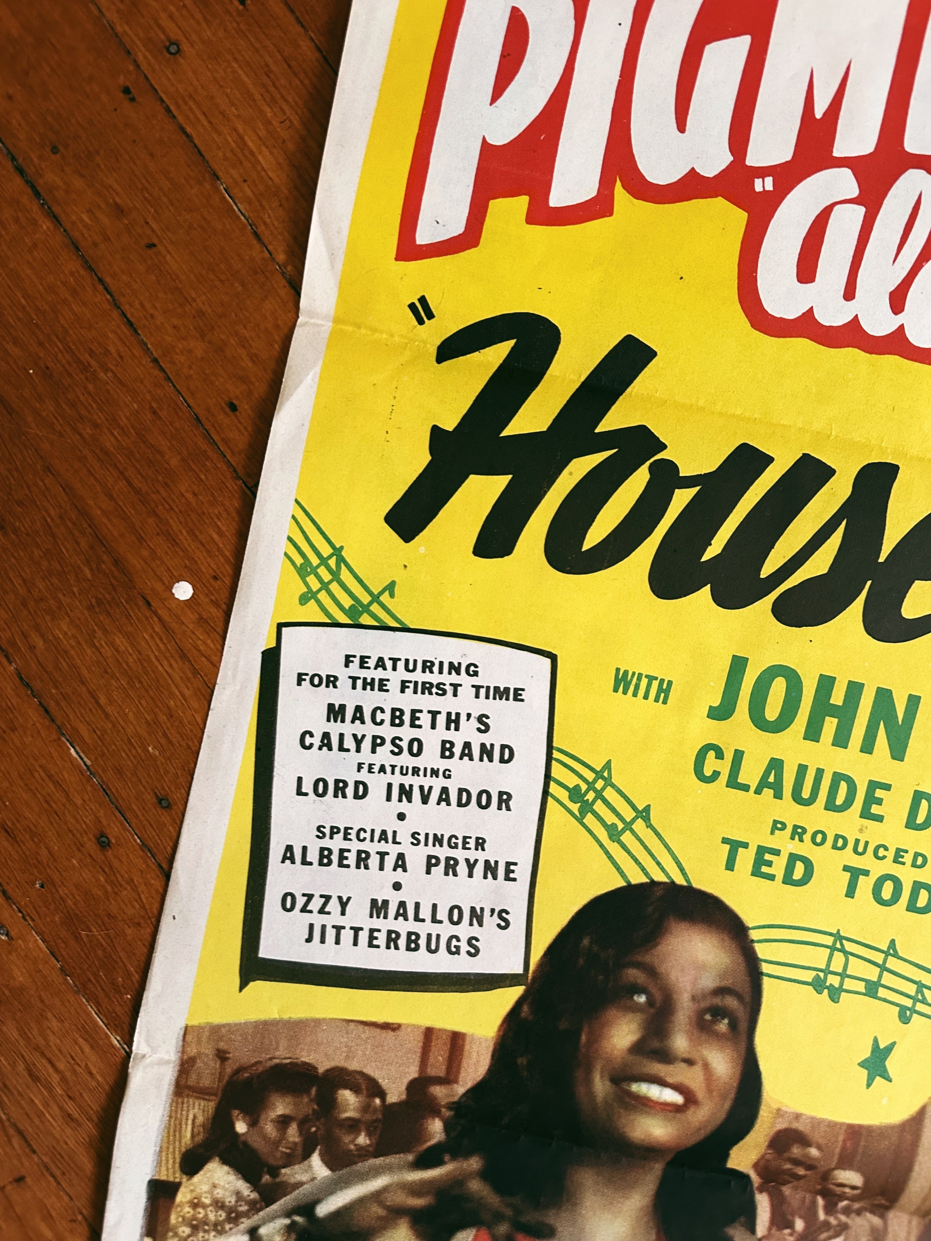 Vintage “House Rent Party” Pigmeat Markham Film Poster (1950’s)