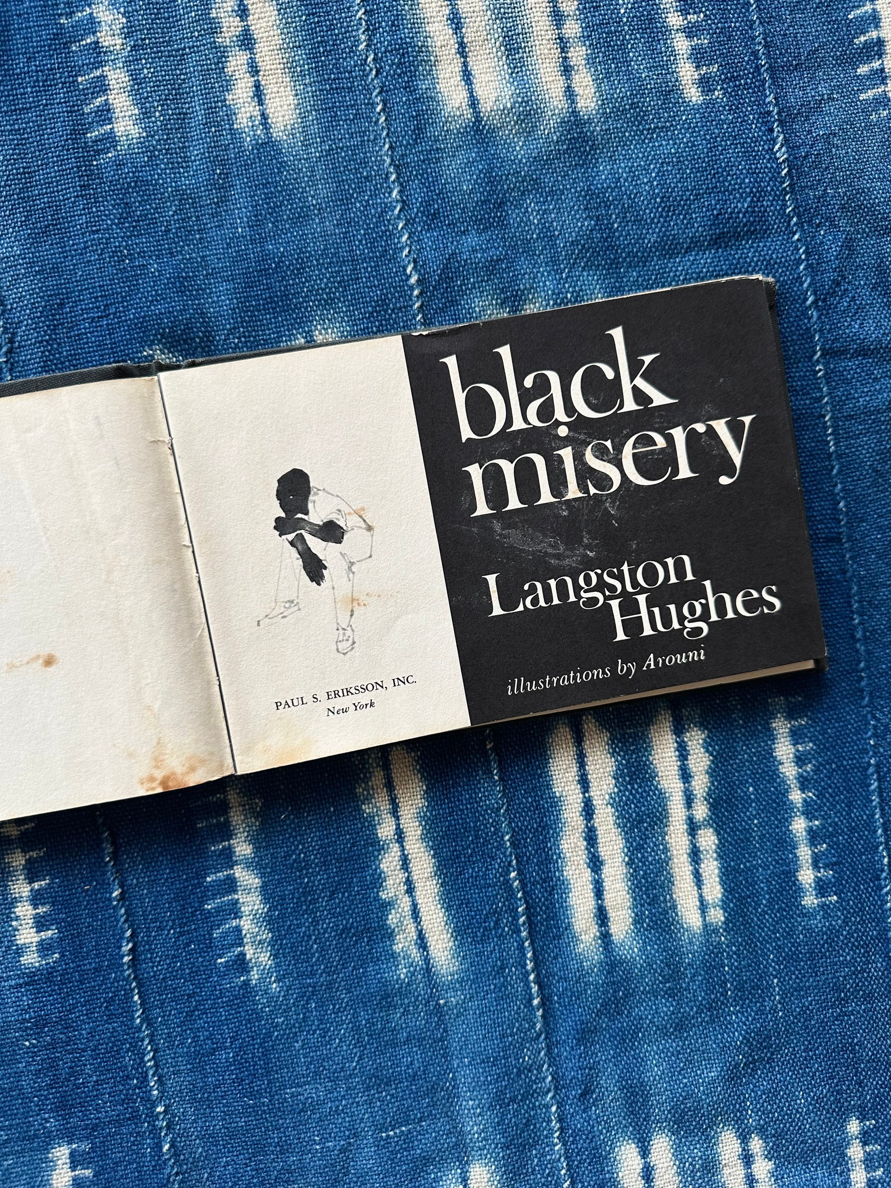 Vintage "Black Misery" by Langston Hughes (First Edition, 1969)