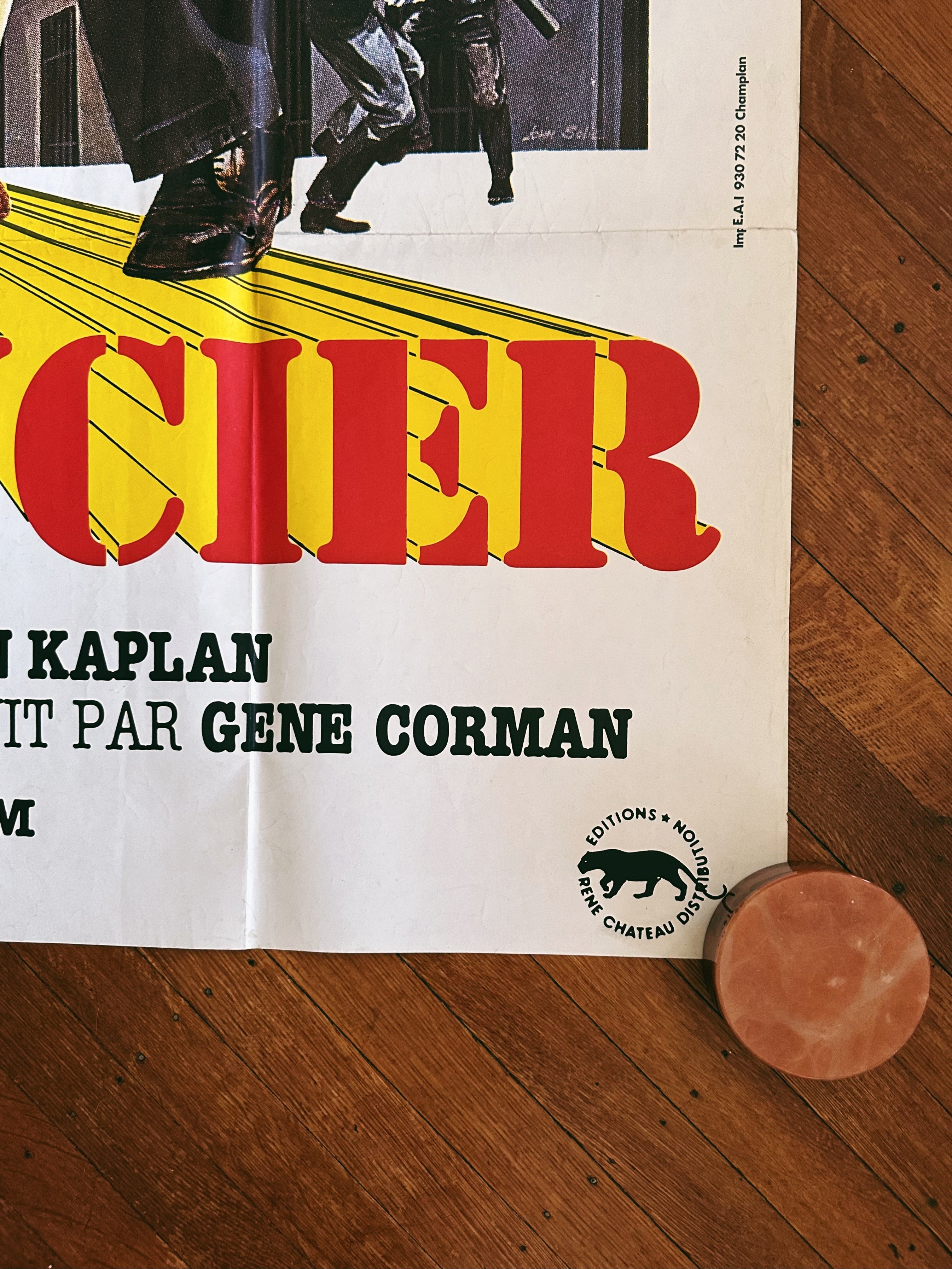 Vintage French Jim Brown Movie Poster Le Penitencier - The Slams (1970’s)