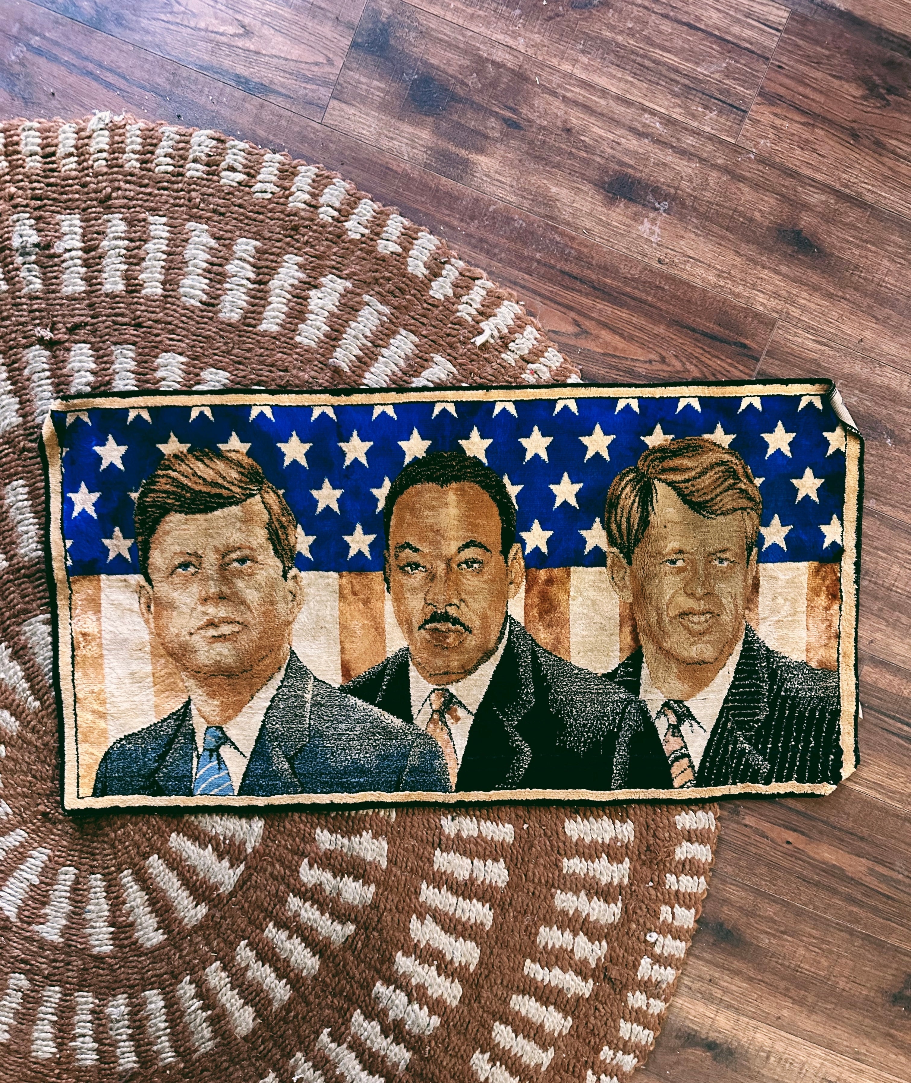 Vintage Woven Memorial Tapestry (1970&