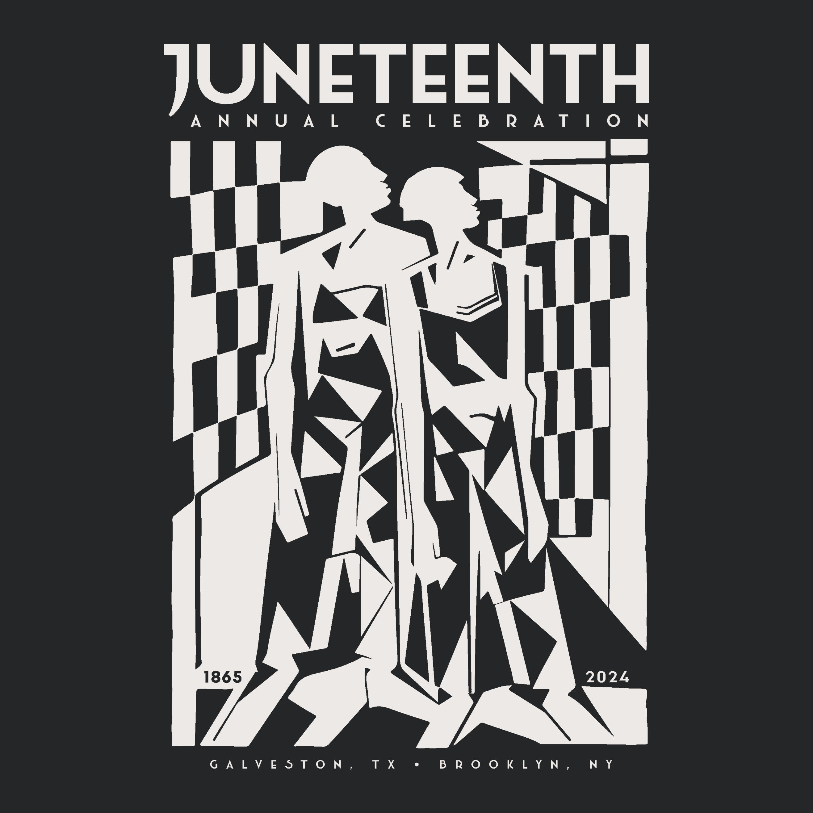 Juneteenth 2024 T-Shirt in Faded Black