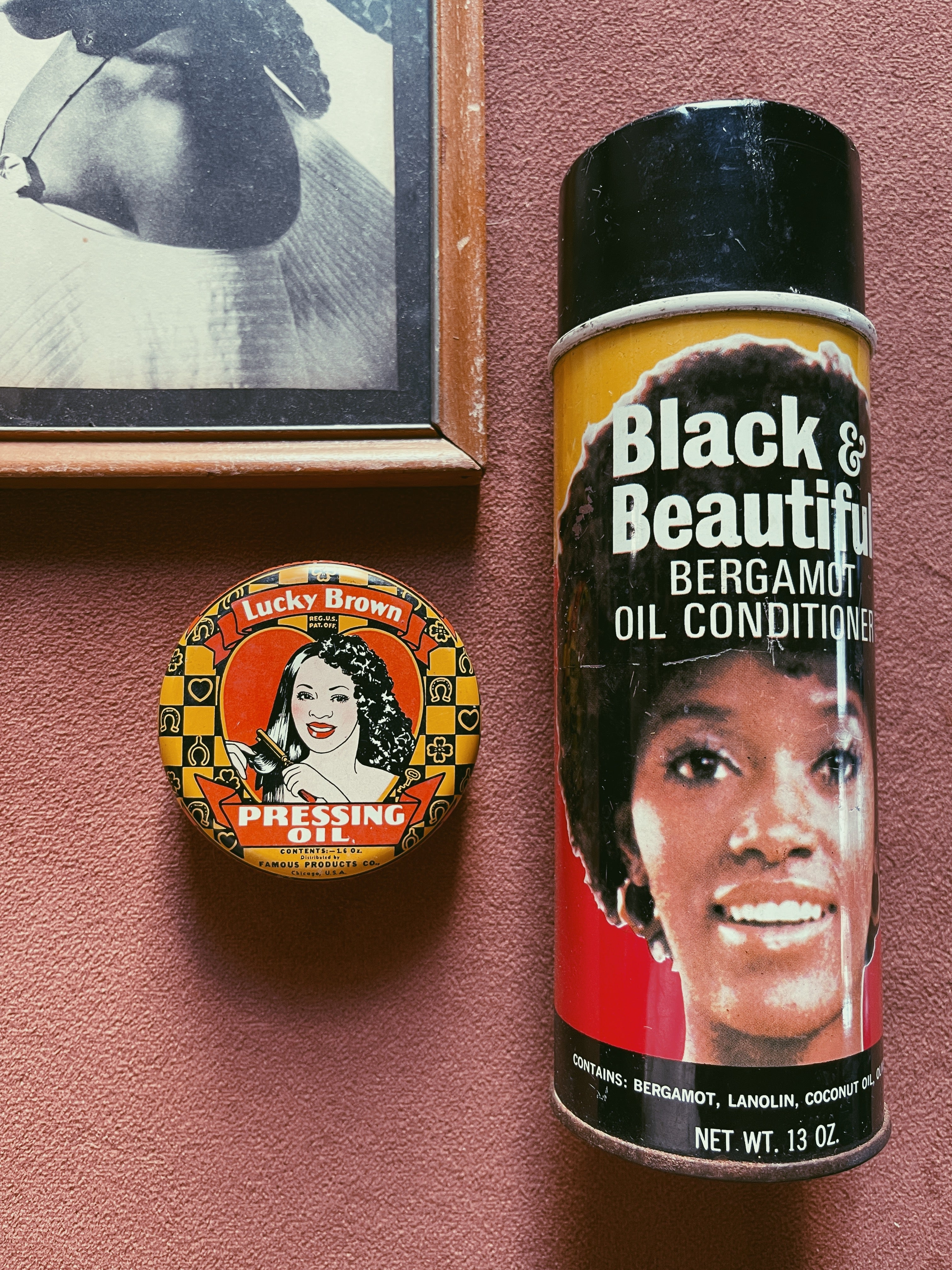 Vintage Lucky Brown Pressing Oil Tin (1938)