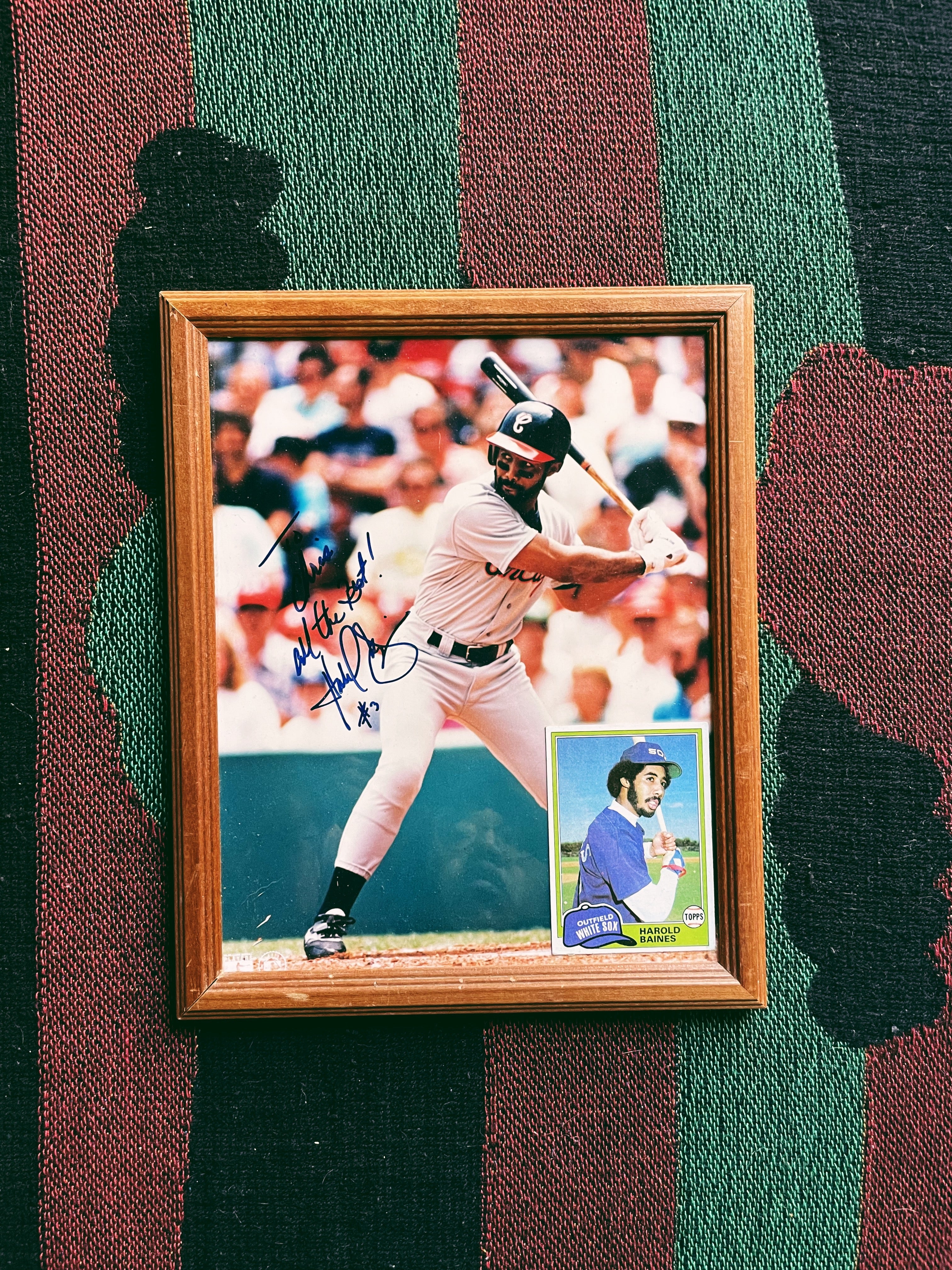 Vintage SIGNED Harold Baines Photograph