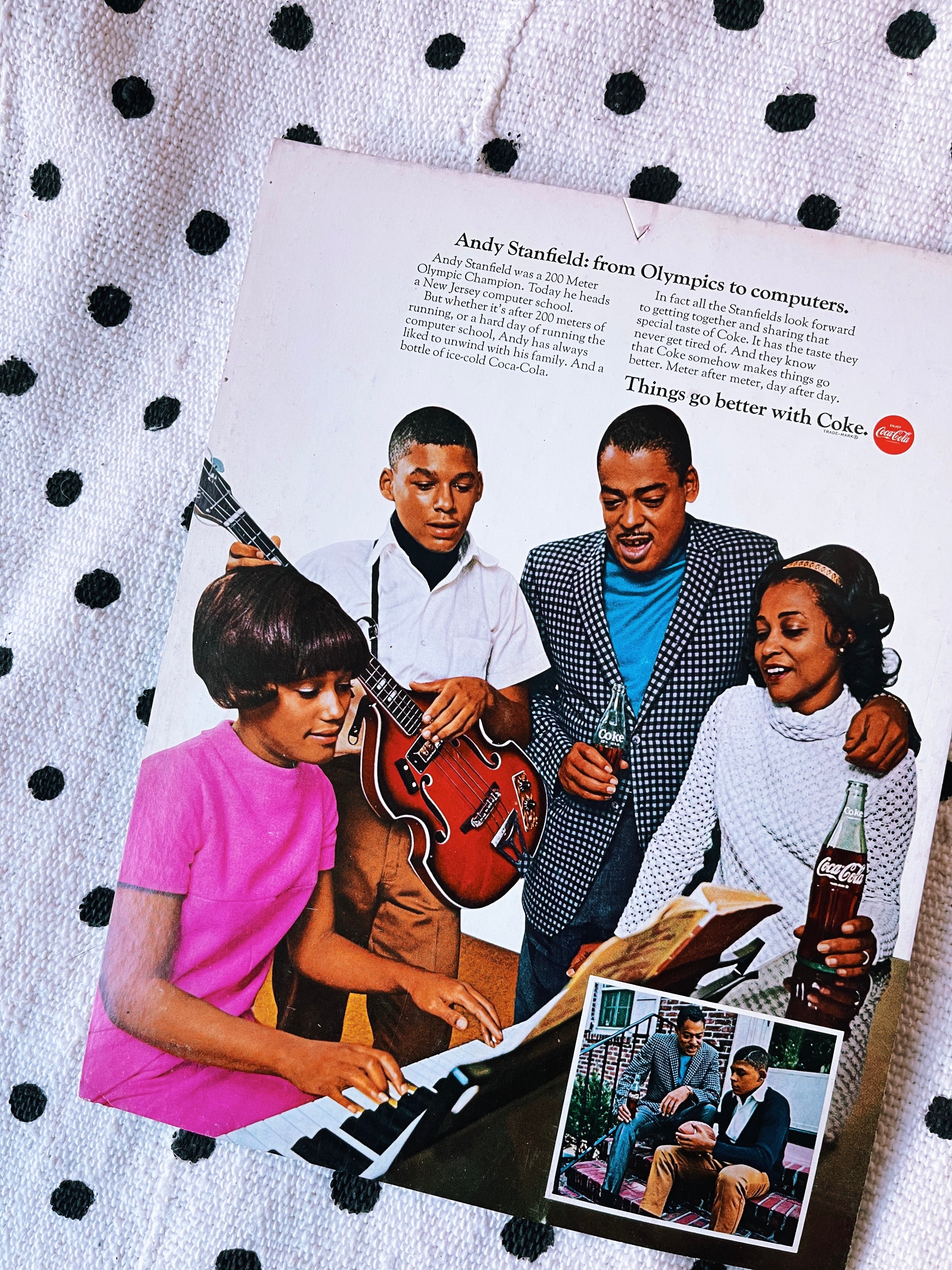 Vintage Rare Coca Cola Andy Stanfield Store Display/Sign (1960&