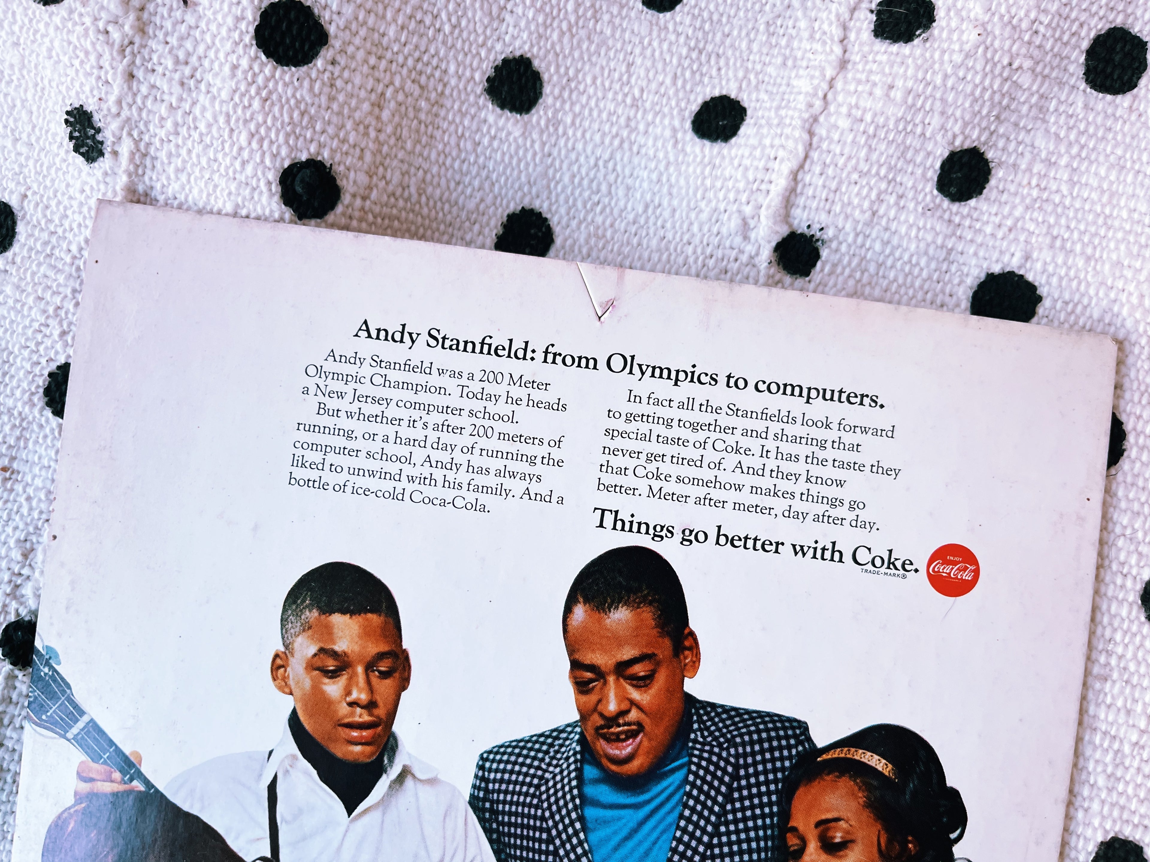 Vintage Rare Coca Cola Andy Stanfield Store Display/Sign (1960&