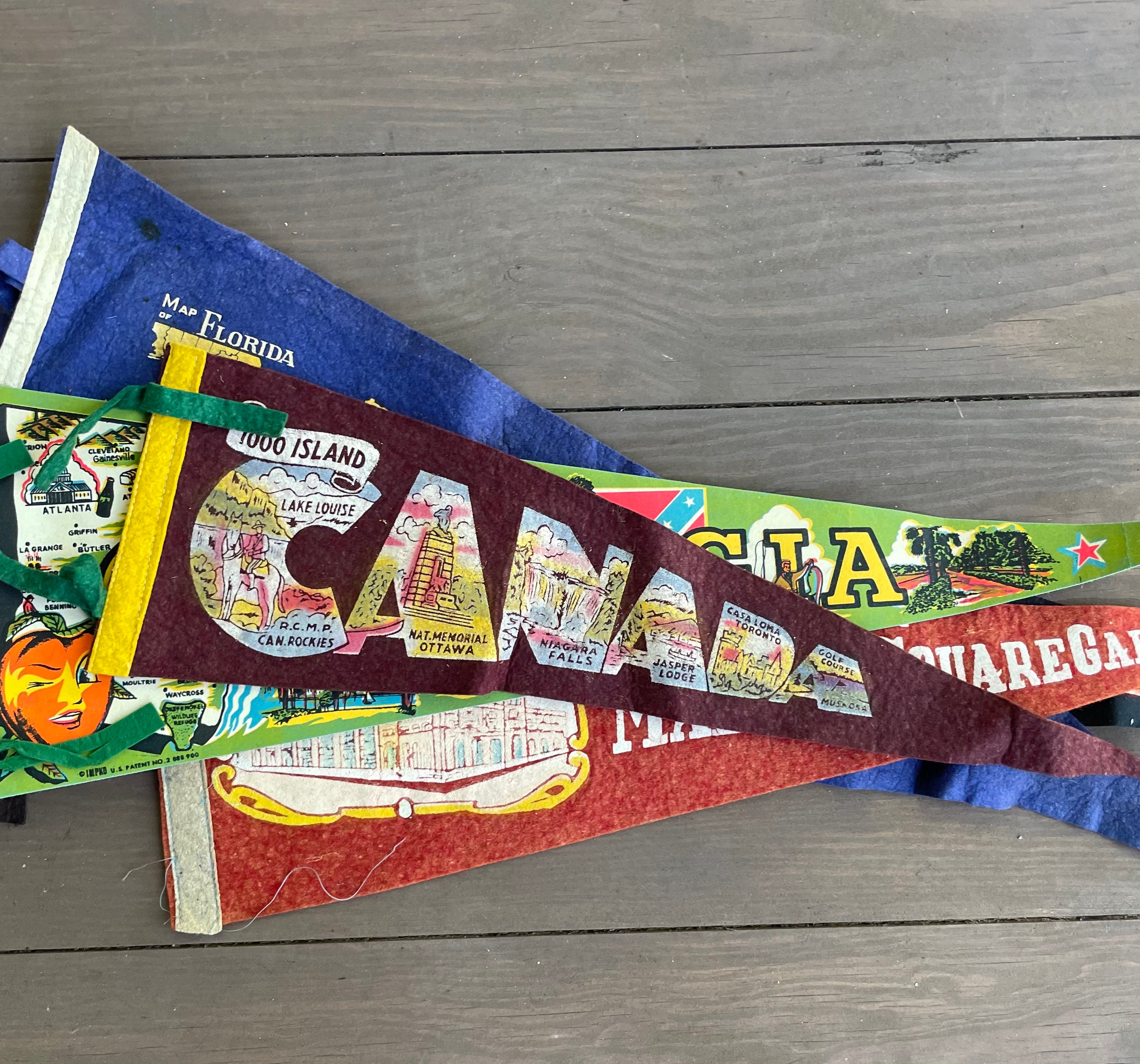 Vintage Travel/Souvenir Pennants (Please Select)