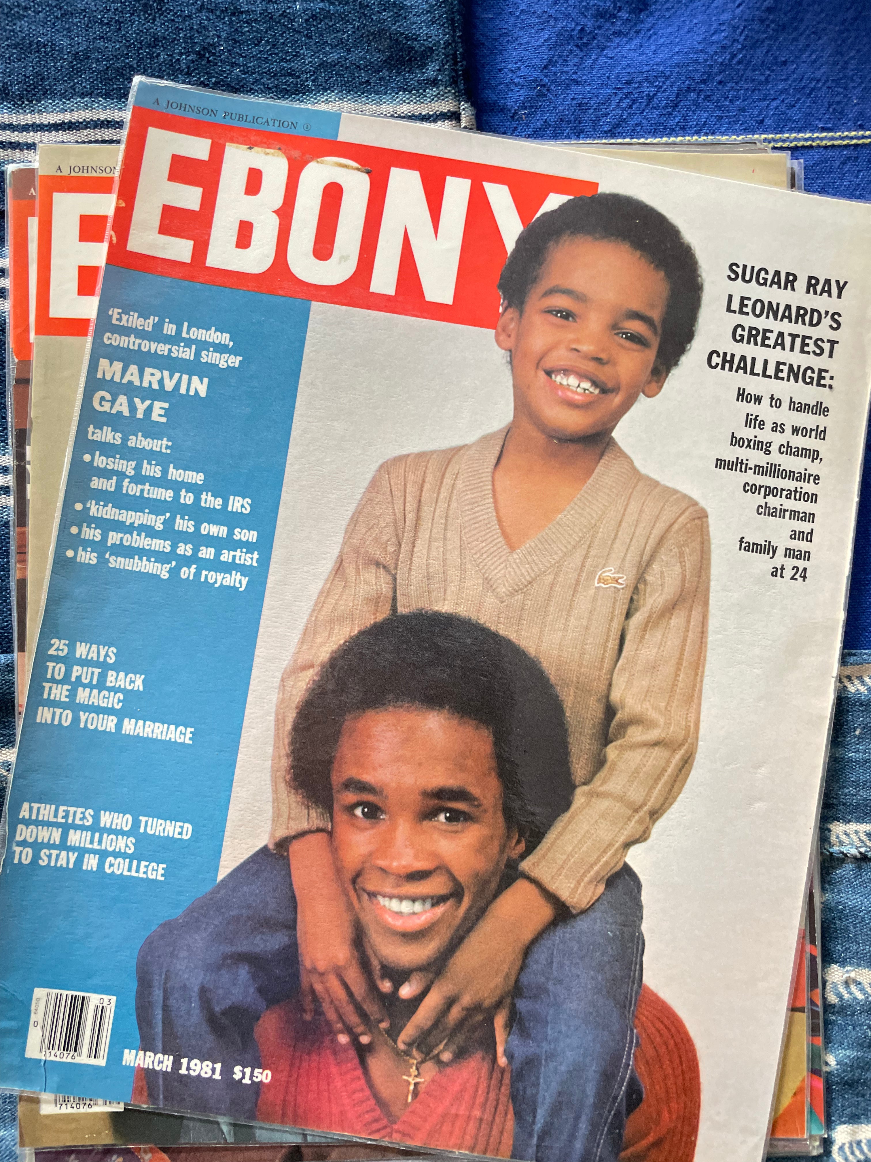 Vintage Ebony Magazine Laminated Cover (Please Select)