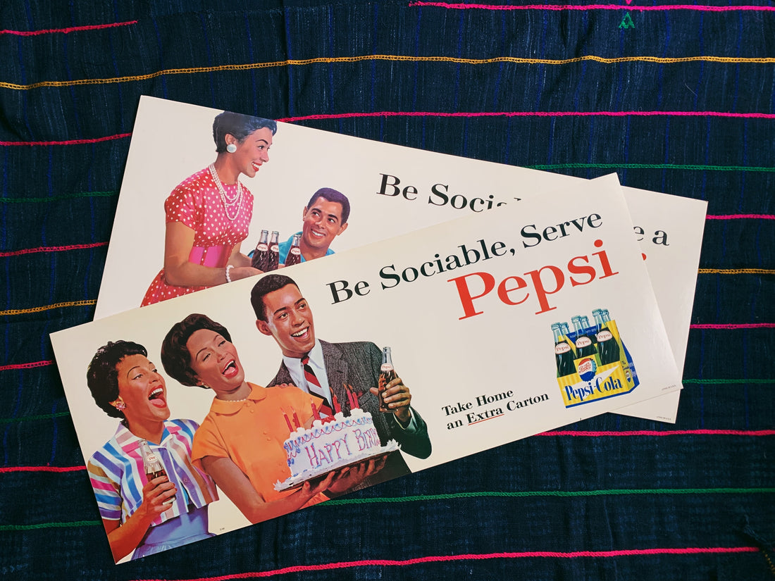 Vintage 1950’s Trolley Car Pepsi Advertisement (Please Select)