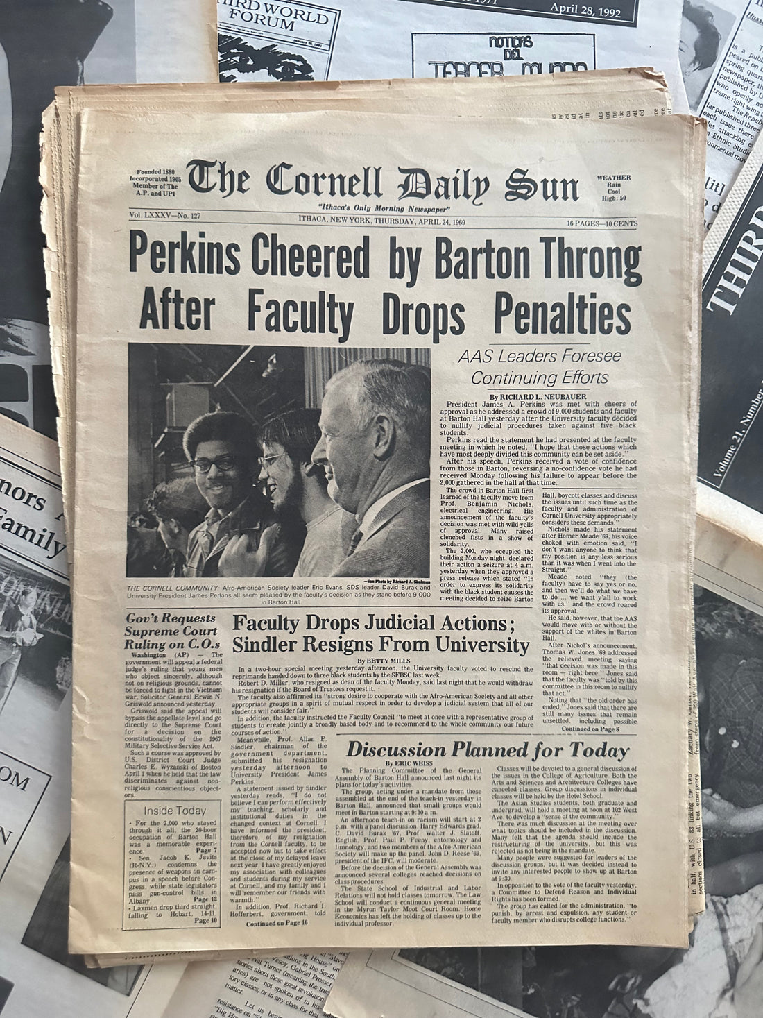Vintage Cornell University Black Student Protest Newspapers (Please Select)