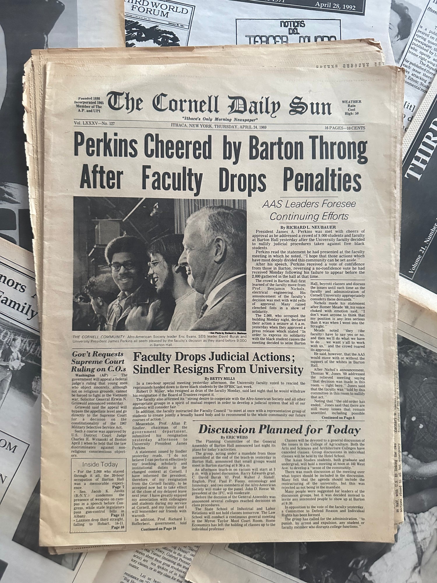 Vintage Cornell University Black Student Protest Newspapers (Please Select)