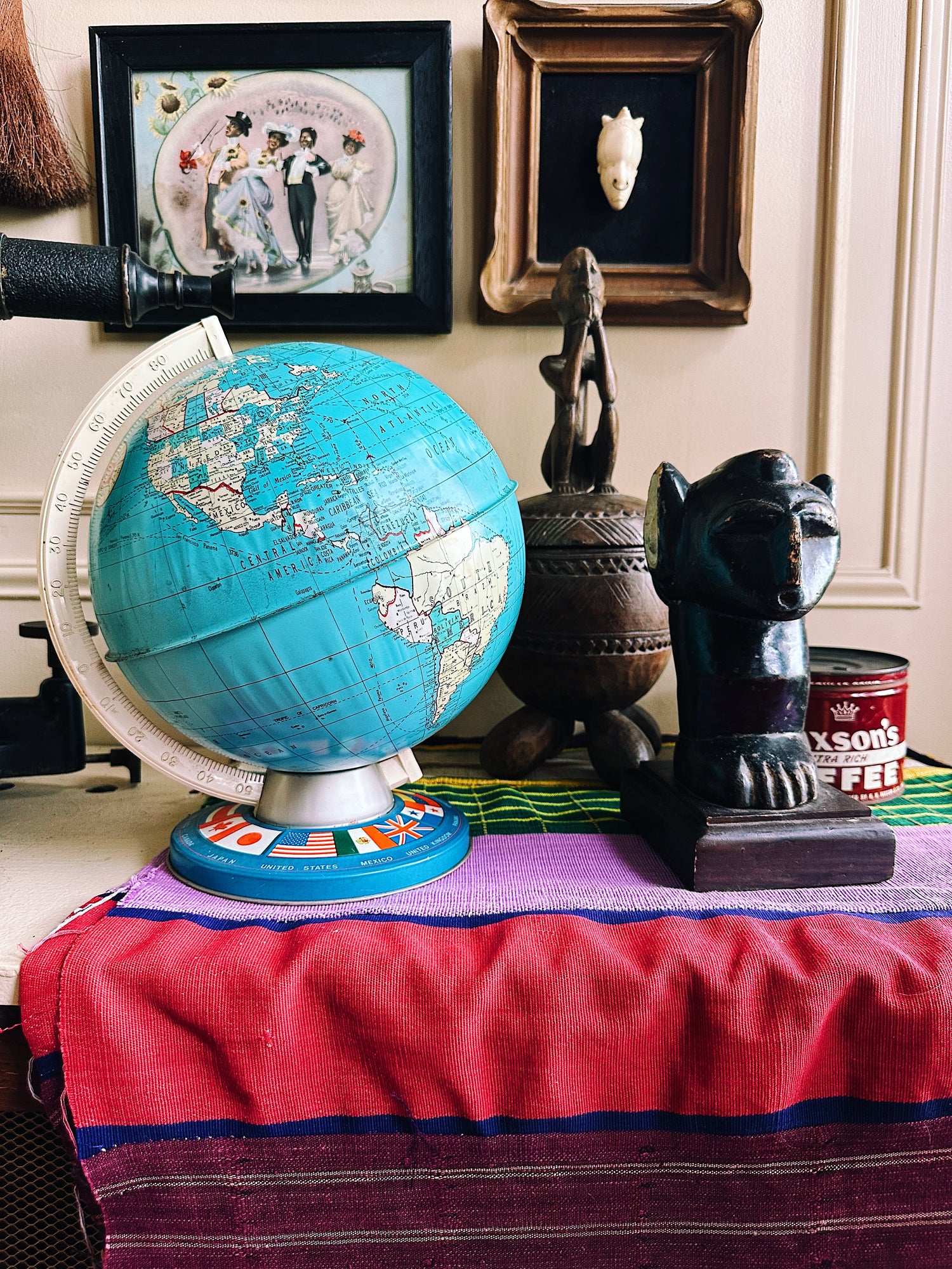 Vintage Metal World Globe (1960’s)