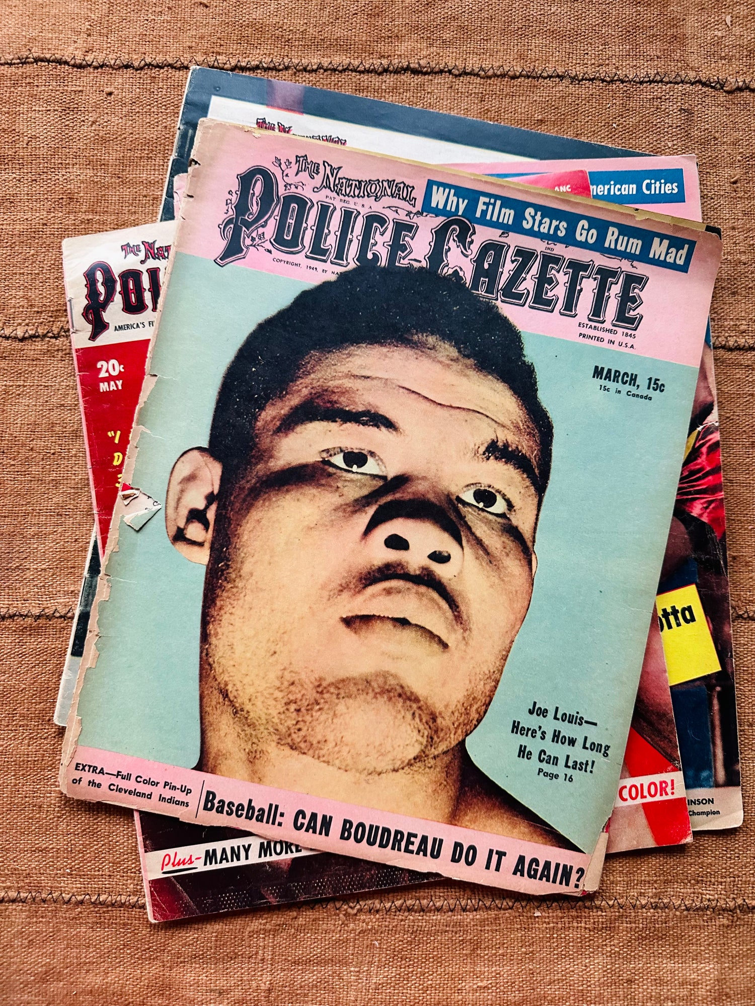 Vintage Police Gazette Publications -- Joe Louis Covers (1960’s)