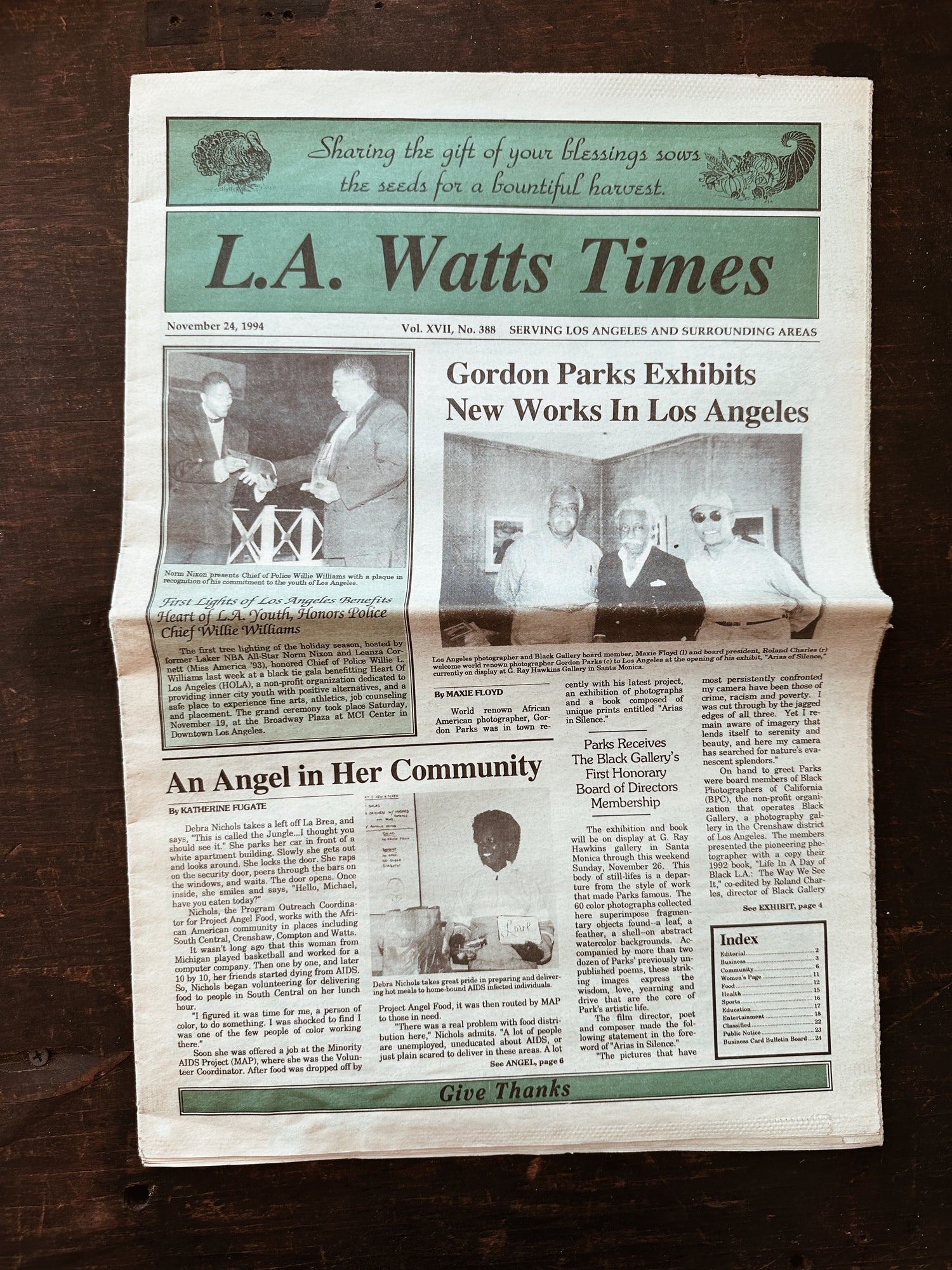 Vintage L.A. Watts Journal Newspapers //1990’s Issues  (Please Select)