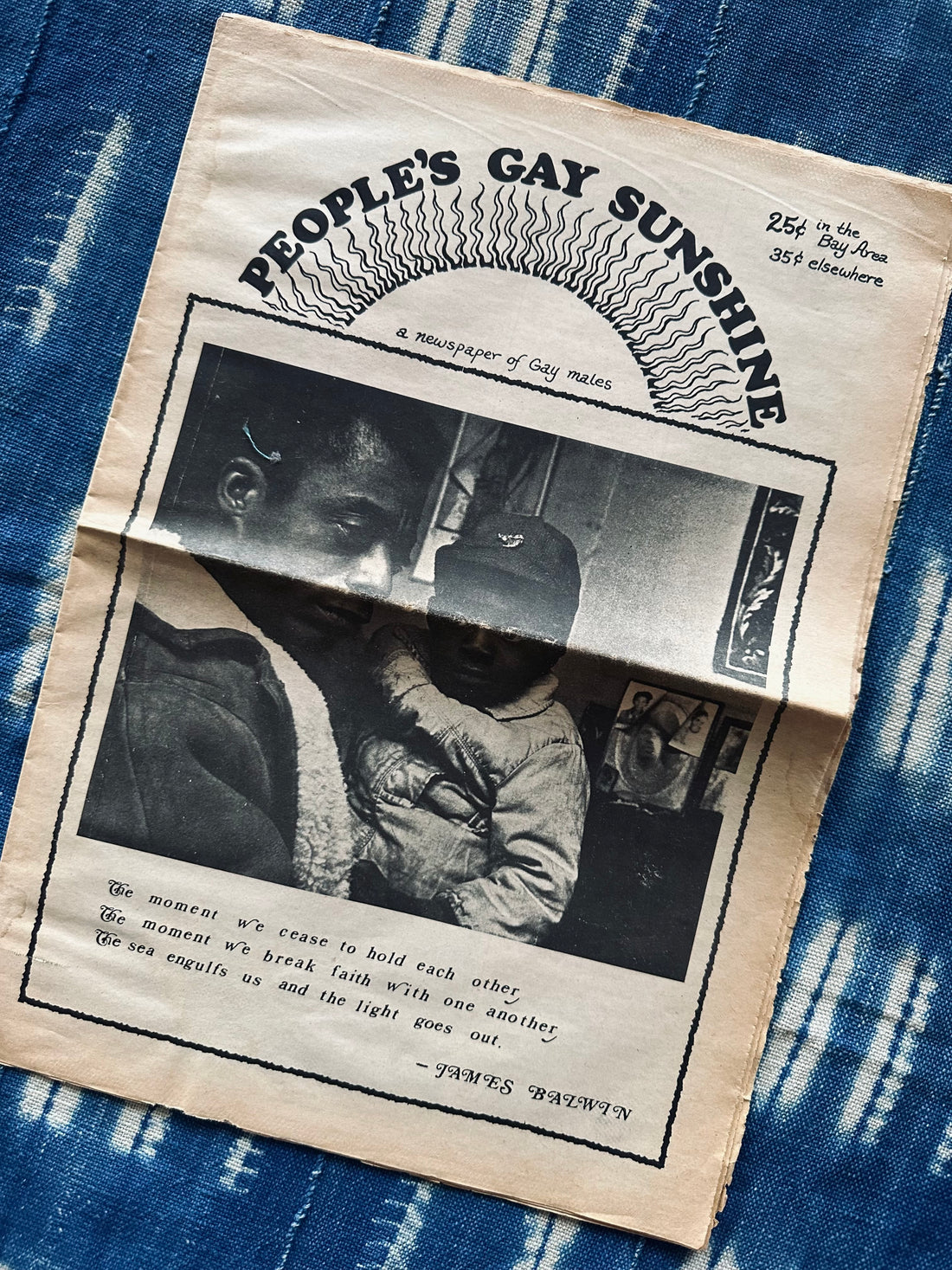 Vintage People’s Gay Sunshine Newspaper // James Baldwin Cover