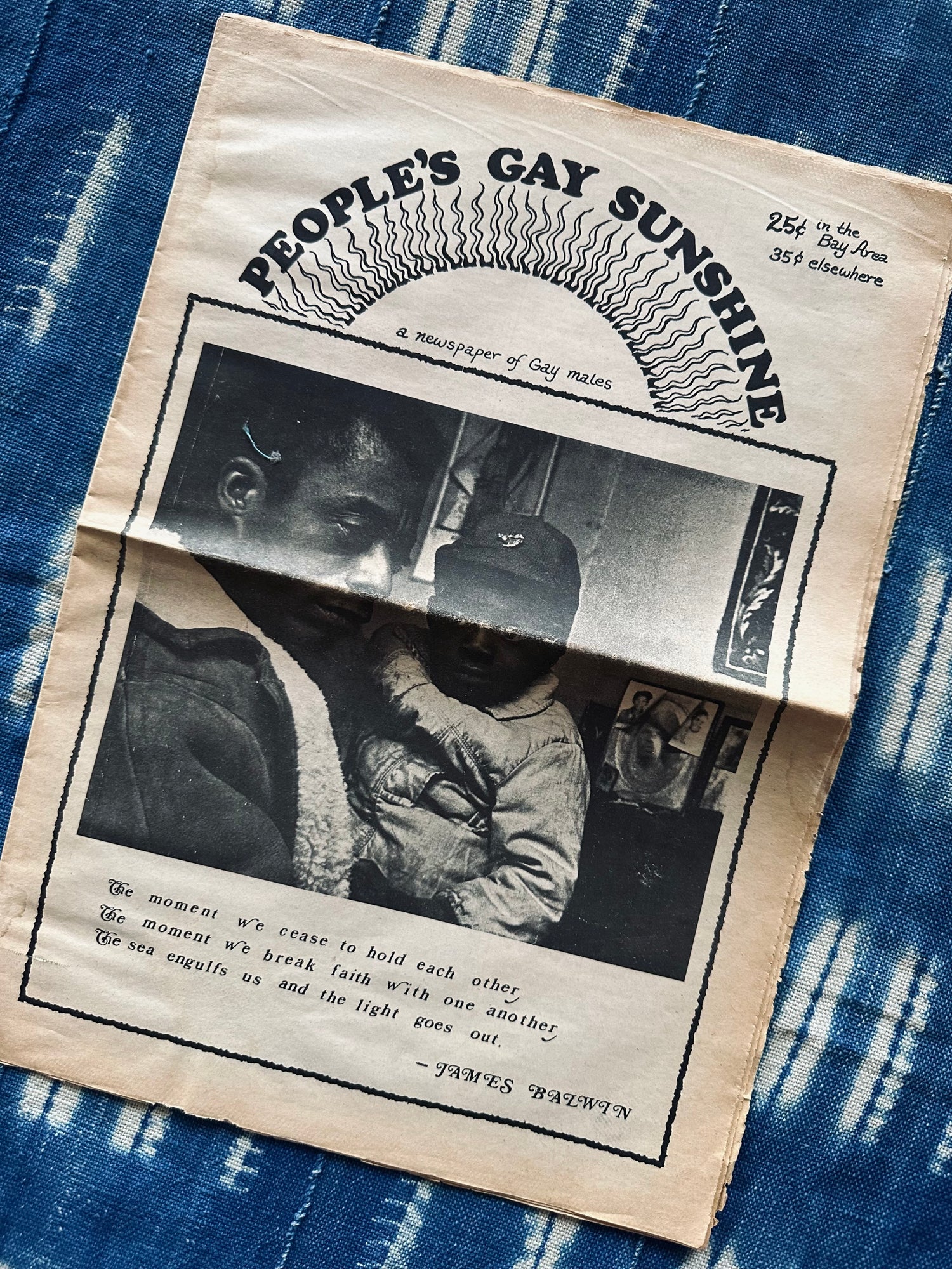 Vintage People’s Gay Sunshine Newspaper // James Baldwin Cover