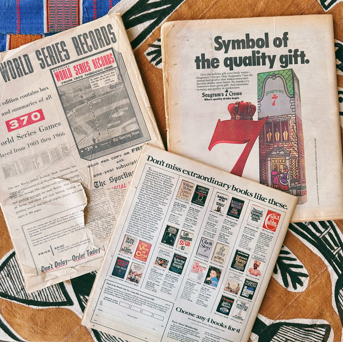 Assorted Vintage Sports Newspaper Covers// Please Select