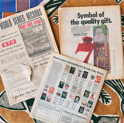 Assorted Vintage Sports Newspaper Covers// Please Select