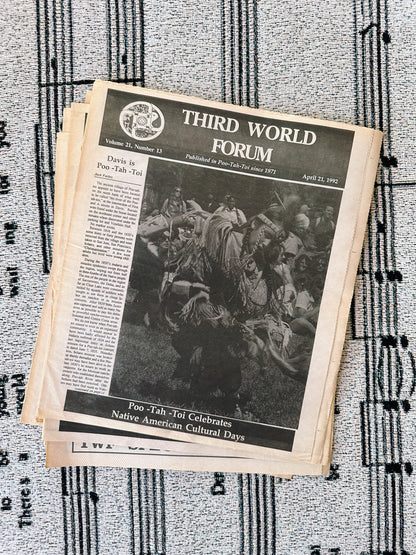 Vintage Third World Forum Newspapers //1990’s Issues  (Please Select)