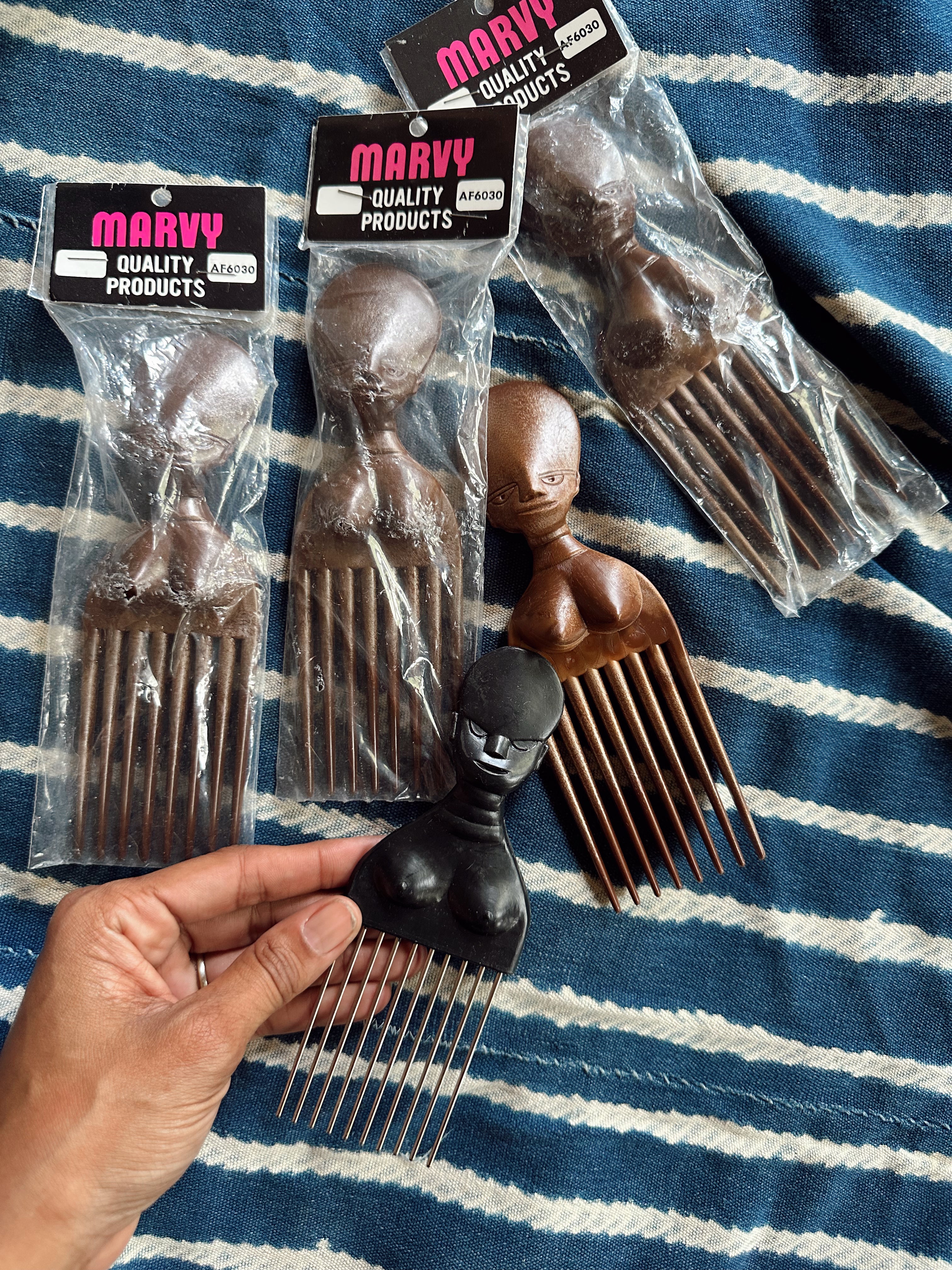Vintage Wooden Hair Comb/Pick New Old Stock (Copy)