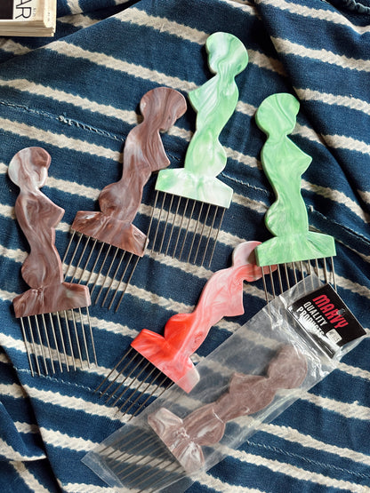 Vintage Plastic Hair Comb/Pick New Old Stock