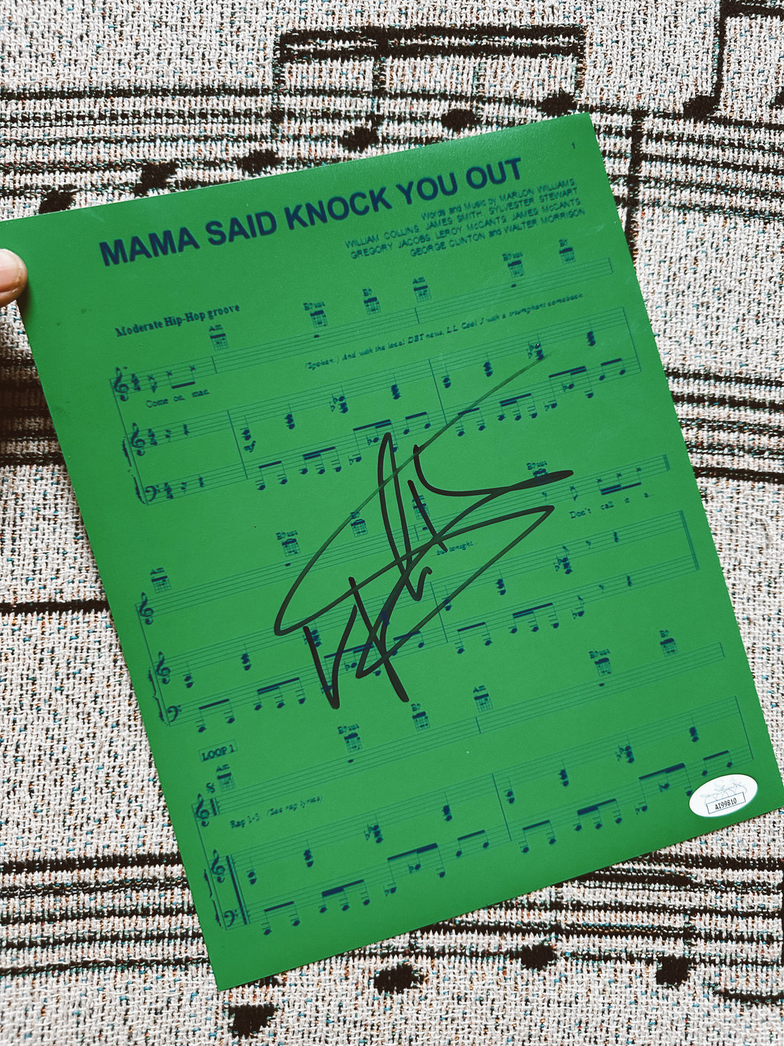 Vintage SIGNED “Mama Said Knock You Out” by LL Cool J Sheet Music