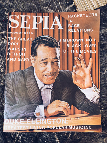 Vintage Sephia Magazine // Duke Ellington Cover Story (November 1972)