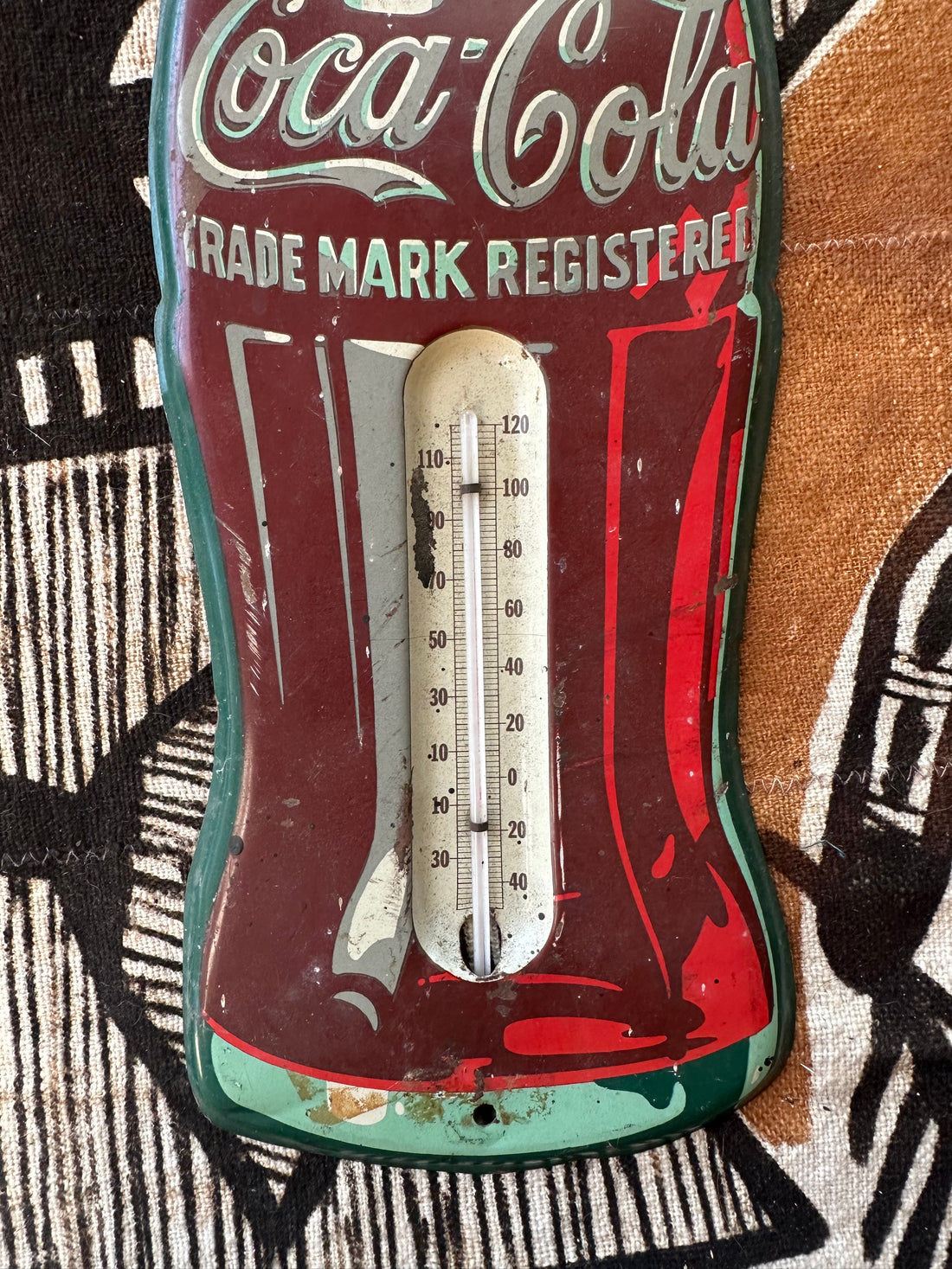 Vintage Coca Cola Advertising Thermometer Display (1950&