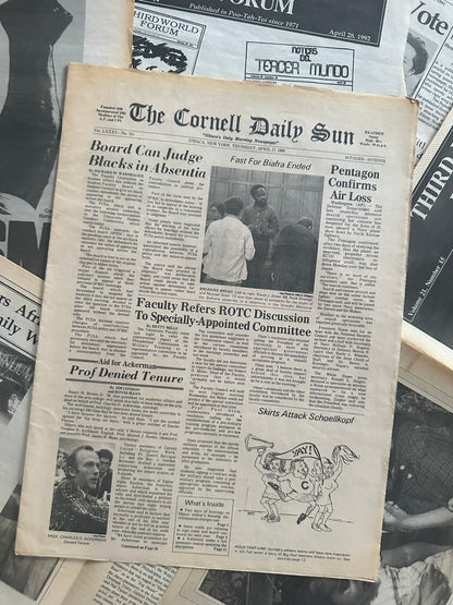 Vintage Cornell University Black Student Protest Newspapers (Please Select)
