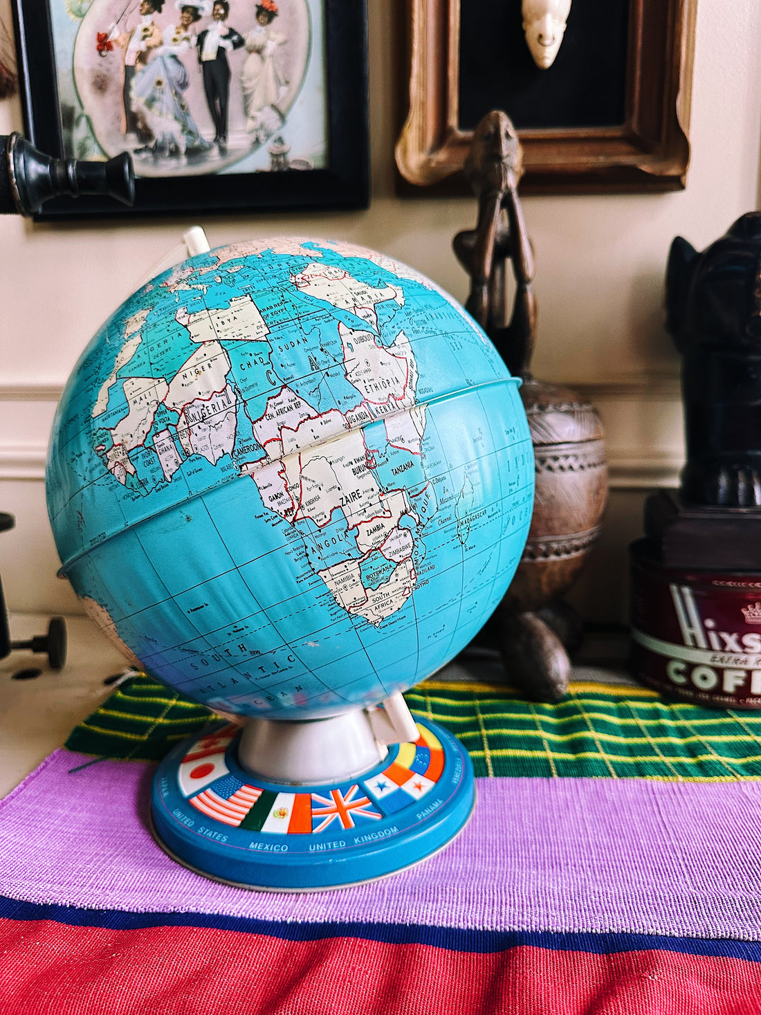 Vintage Metal World Globe (1960’s)