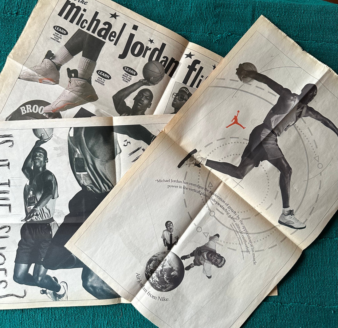 Vintage Sports Newspaper// Rare Jordan Centerfold Ad (Please Select)