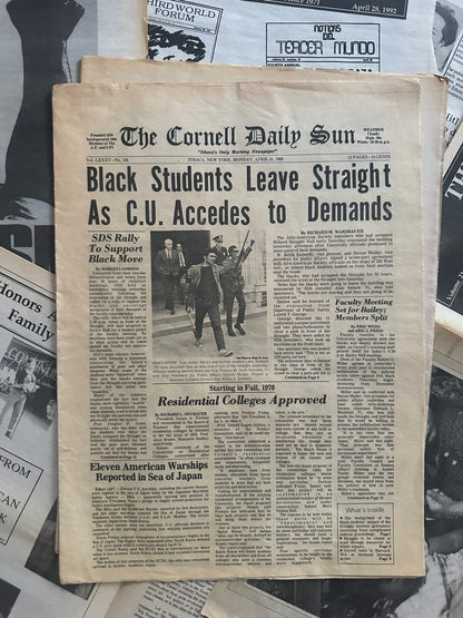 Vintage Cornell University Black Student Protest Newspapers (Please Select)