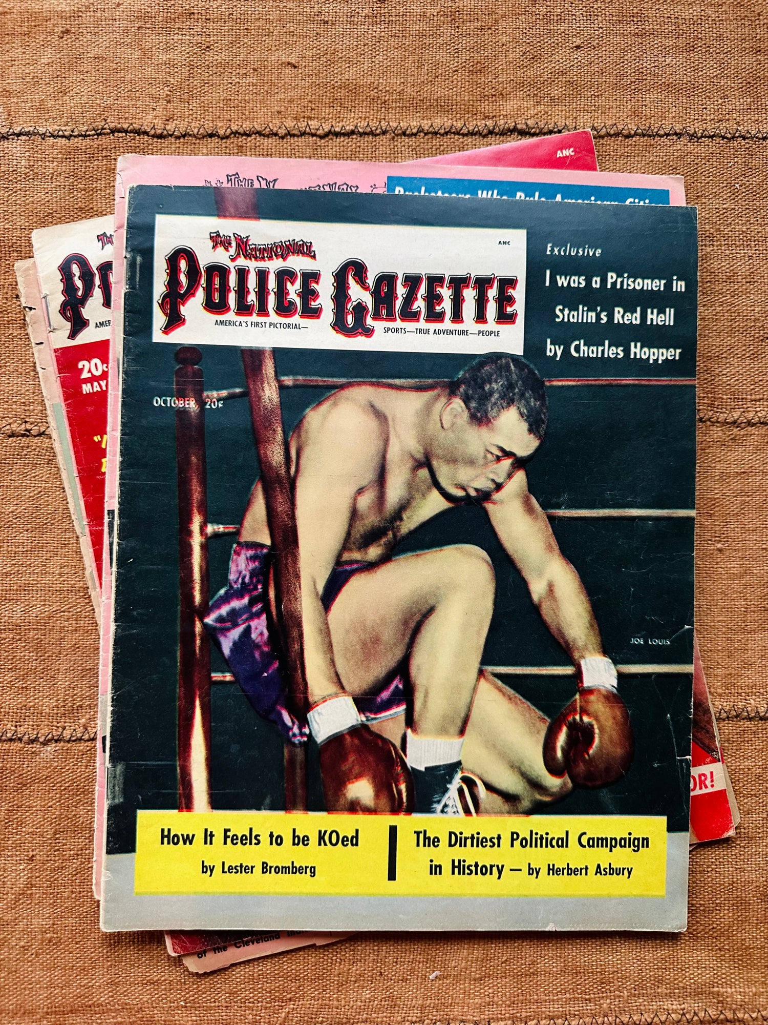 Vintage Police Gazette Publications -- Joe Louis Covers (1960’s)