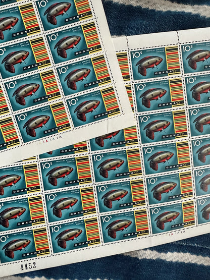 Vintage African Postal Stamp Sheets // Please Select